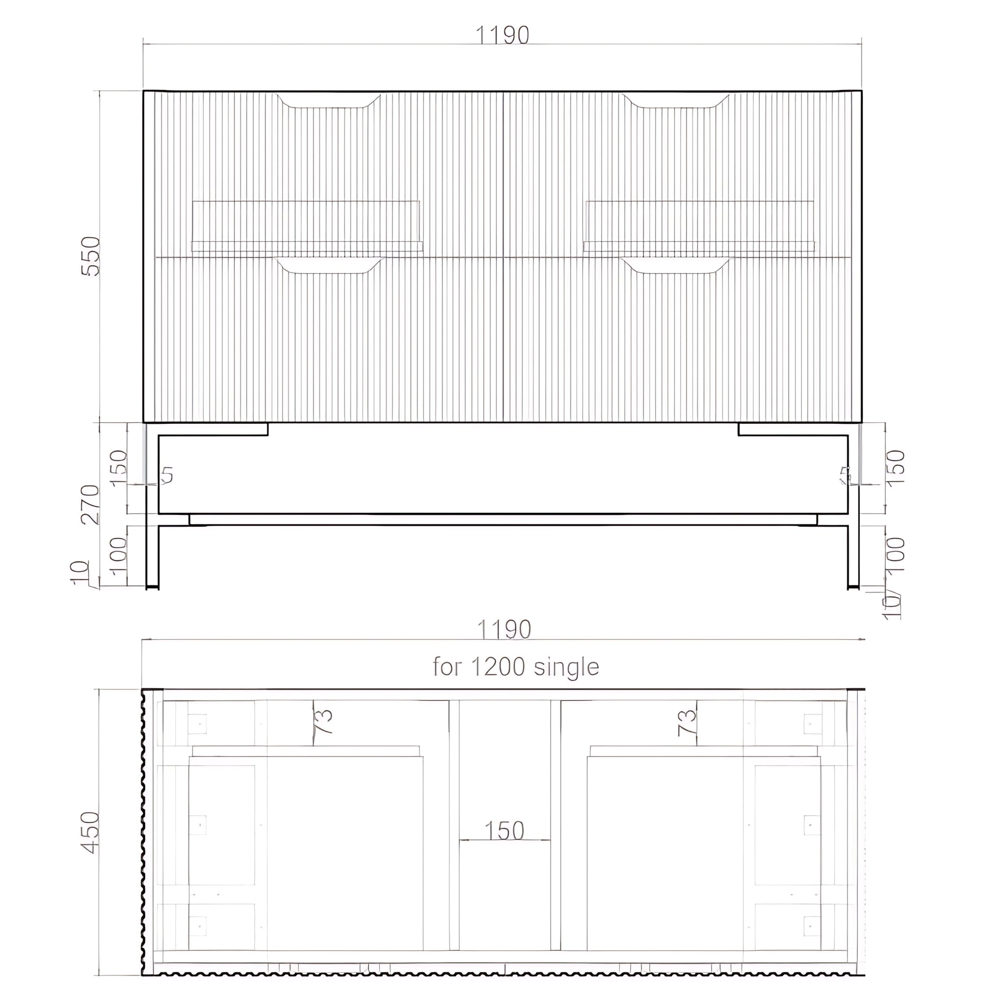 RIVA BALI BROWN OAK 1200MM SINGLE BOWL FLOOR STANDING VANITY