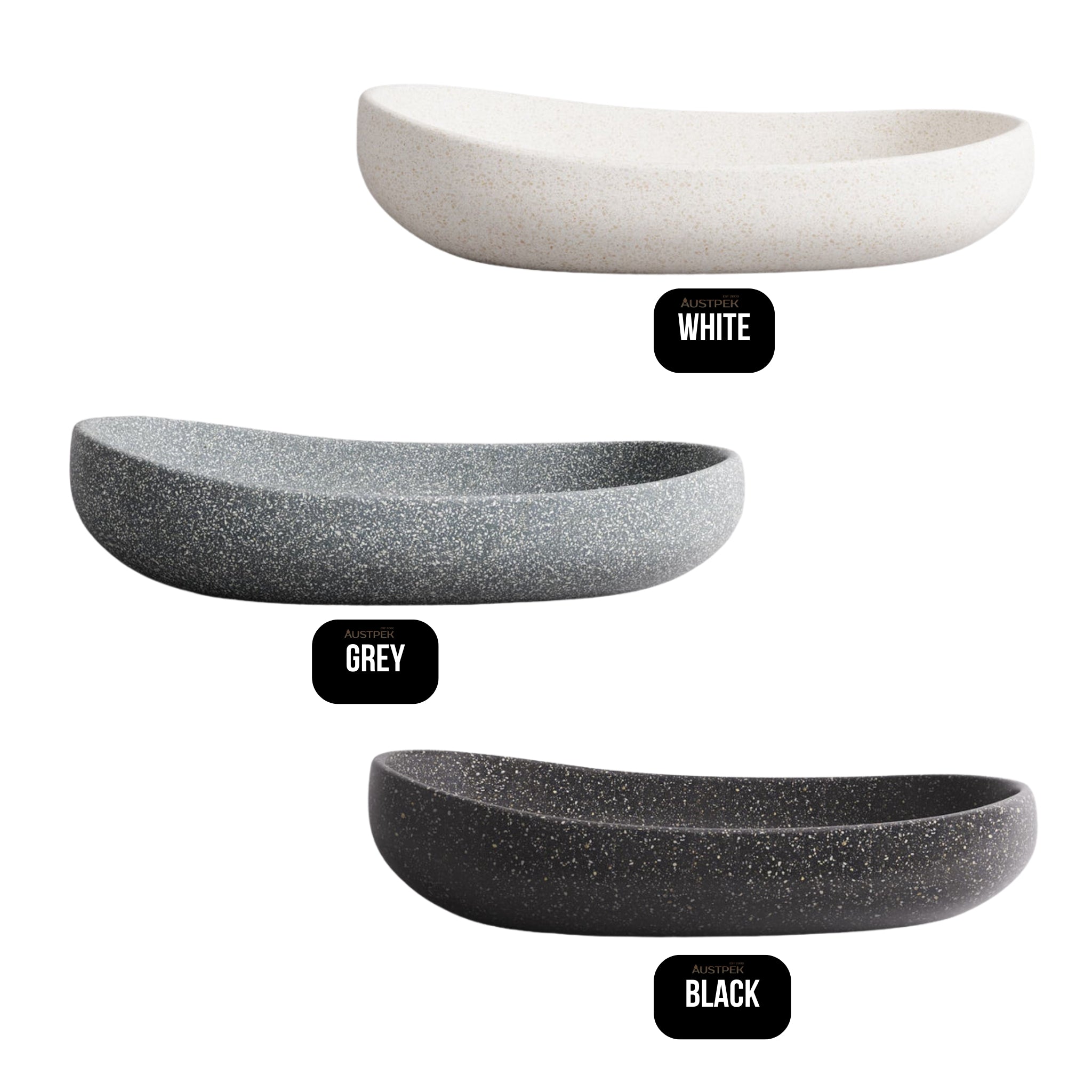 MADU MILLA ABOVE COUNTER BASIN TERRAZO STONE GREY 500MM