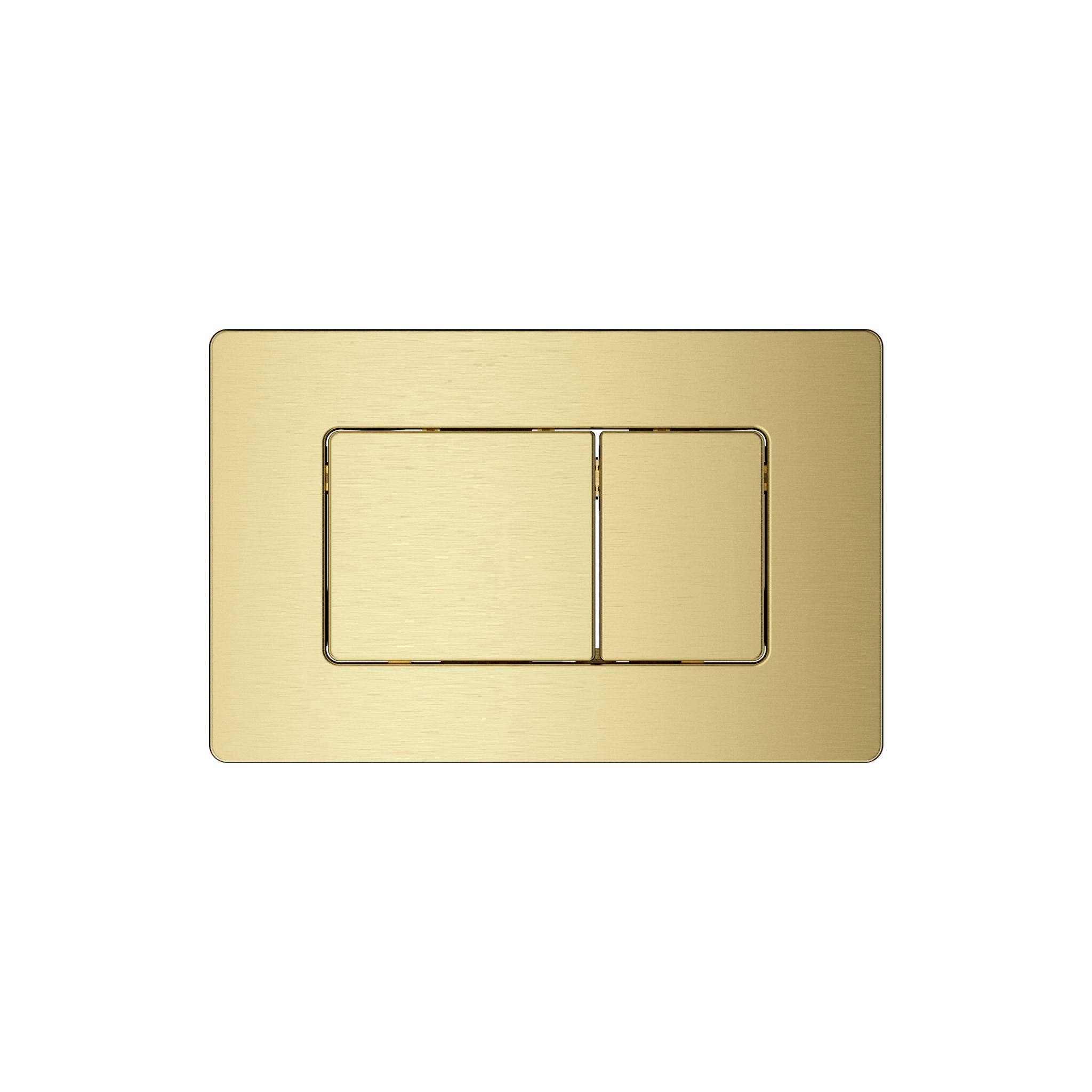BELBAGNO STAINLESS STEEL IN WALL RECTANGULAR BUTTON FLUSH PLATES 256MM BRUSHED GOLD