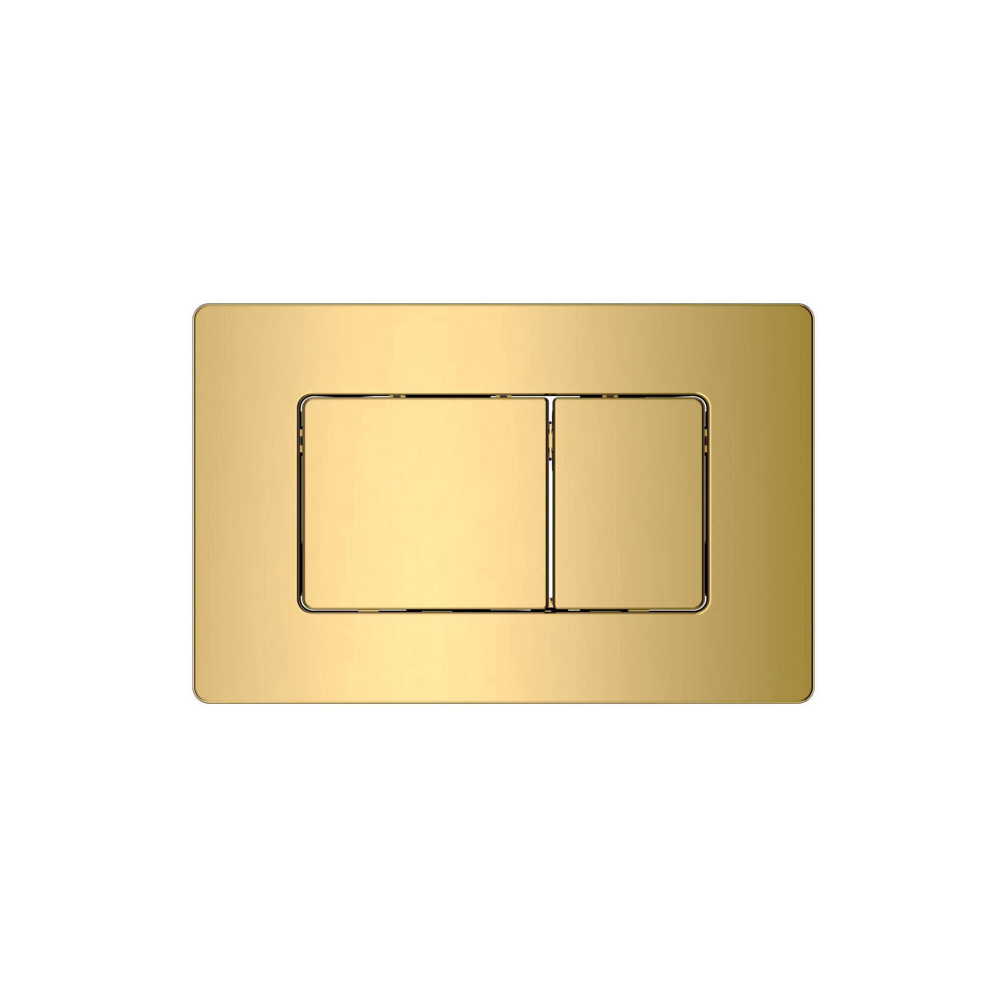 BELBAGNO STAINLESS STEEL IN WALL RECTANGULAR BUTTON FLUSH PLATES 256MM CHAMPAIGN GOLD