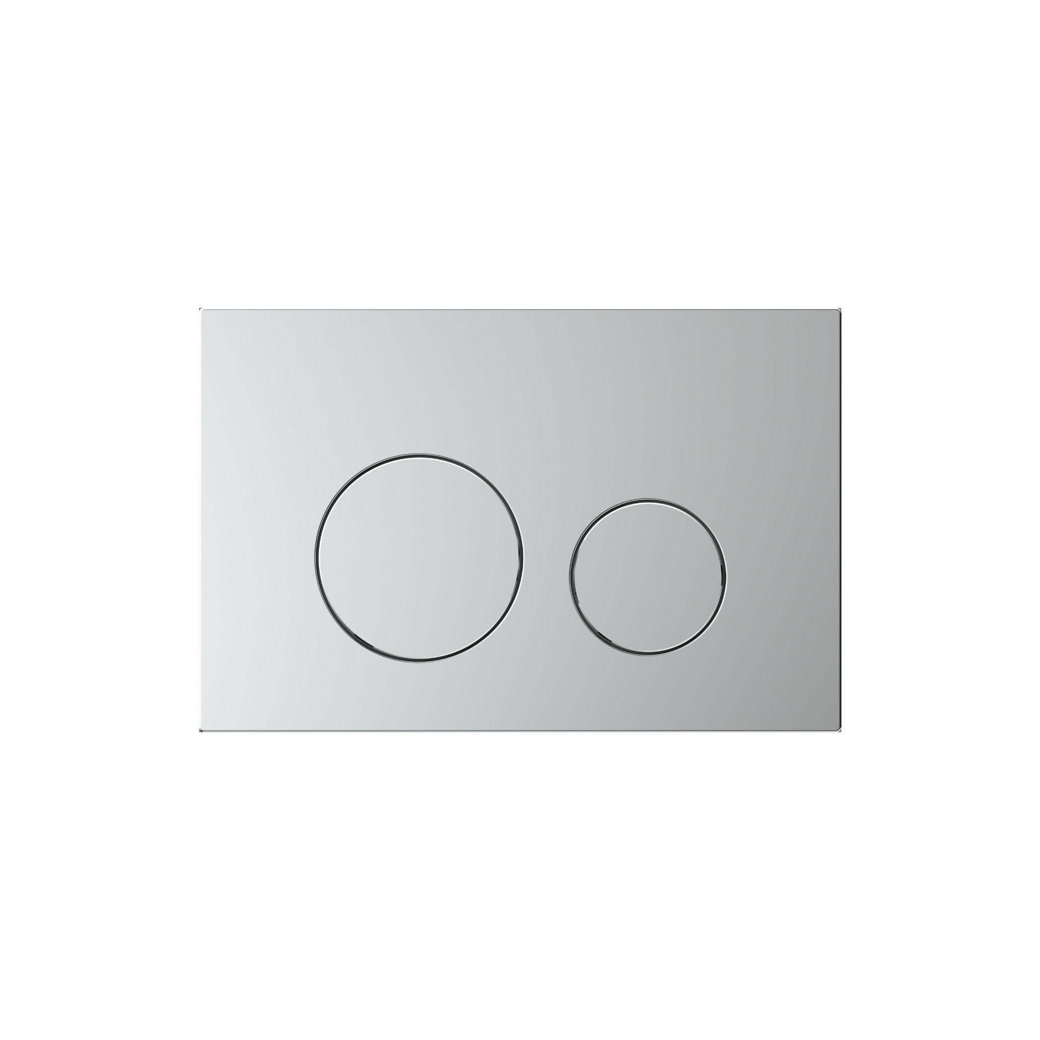 BELBAGNO STAINLESS STEEL IN WALL CIRCLE BUTTON FLUSH PLATES 256MM BRUSHED TREATMENT