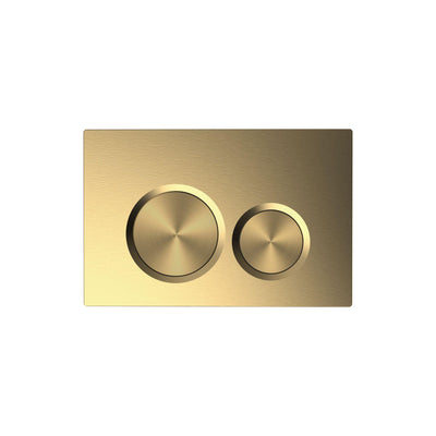 BELBAGNO ABS IN WALL CIRCLE BUTTON FLUSH PLATES 256MM BRUSHED GOLD