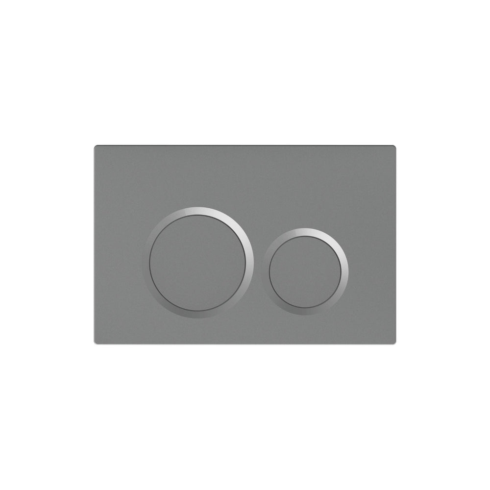 BELBAGNO ABS IN WALL CIRCLE BUTTON FLUSH PLATES 256MM GUN GREY