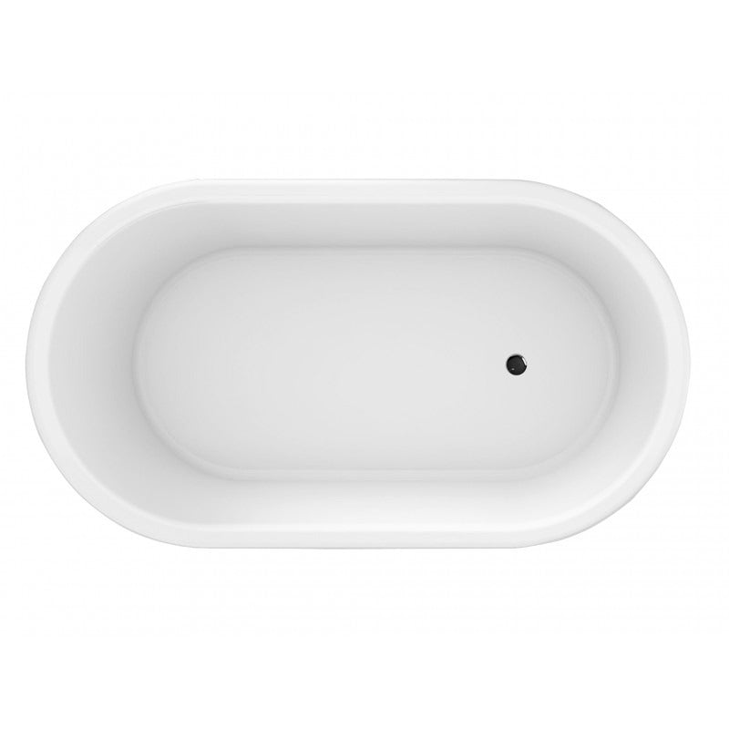 BELBAGNO RITZ FREESTANDING BATHTUB MATTE GREY AND GLOSS WHITE 1676MM