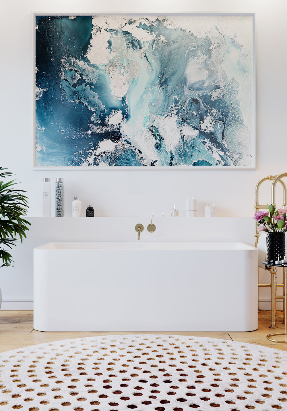 BELBAGNO ALTO FREESTANDING BATHTUB SEMI GLOSS WHITE (AVAILABLE IN 1500MM AND 1700MM)