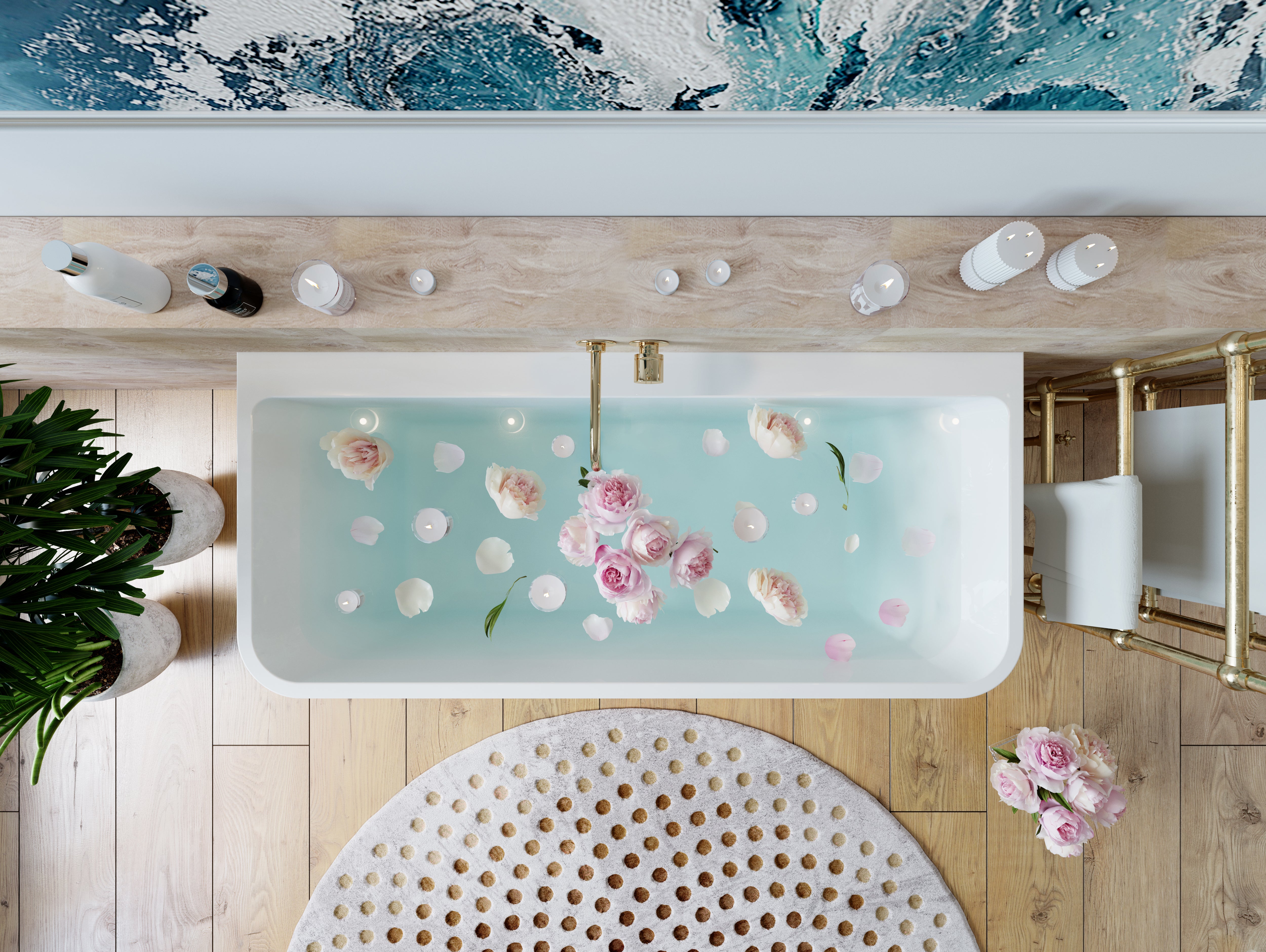 BELBAGNO ALTO FREESTANDING BATHTUB SEMI GLOSS WHITE (AVAILABLE IN 1500MM AND 1700MM)