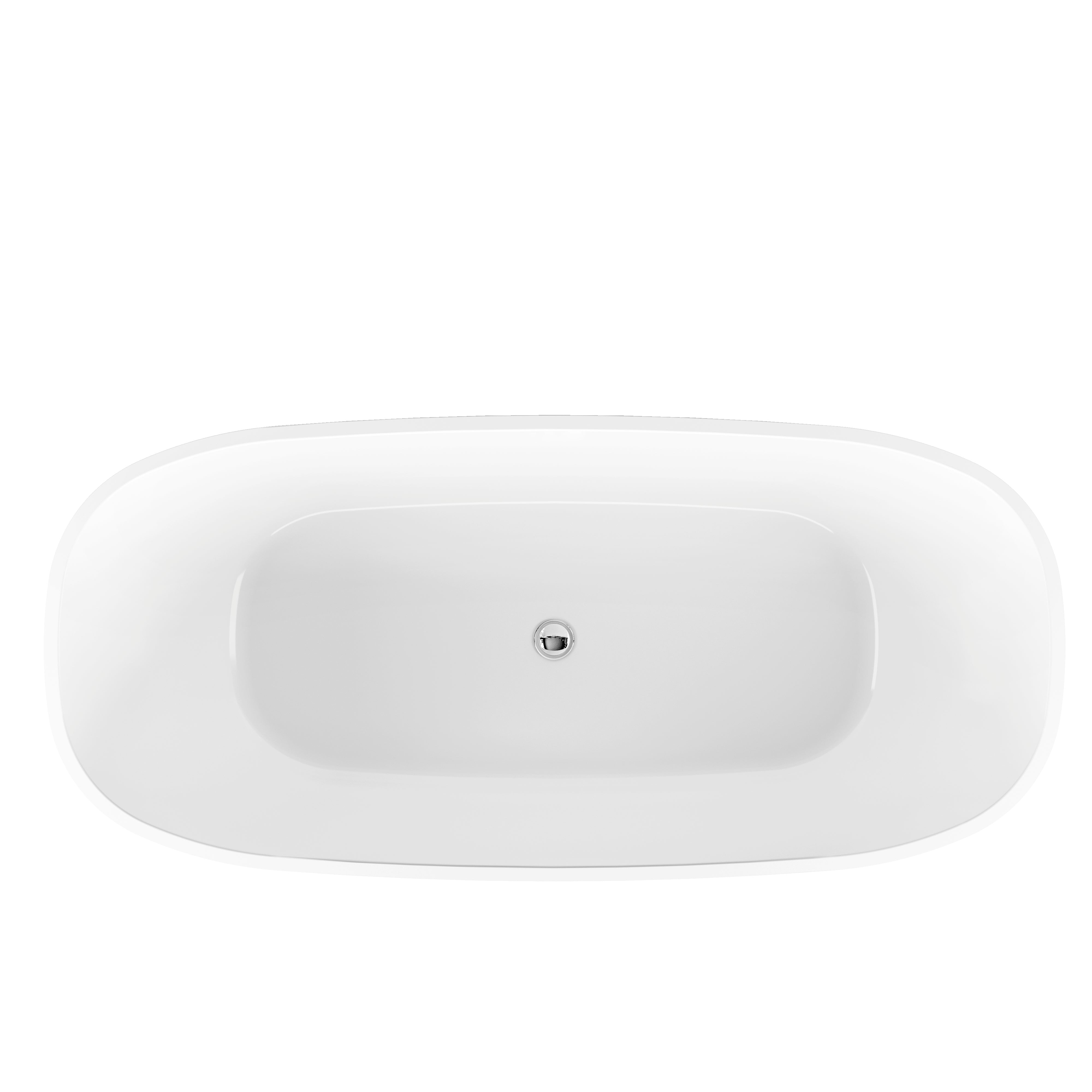 BEL BAGNO ALLY FREESTANDING BATHTUB SEMI GLOSS WHITE (AVAILABLE IN 1500MM AND 1700MM)