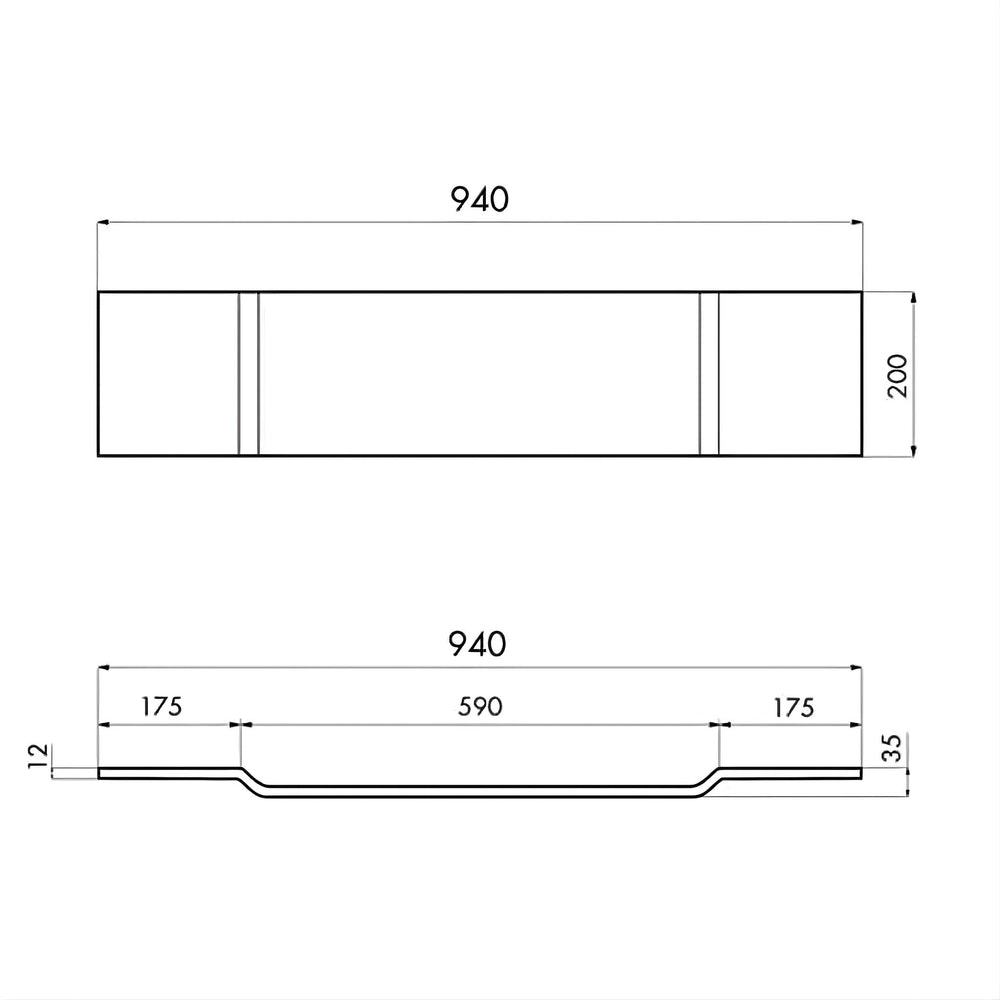 TURNER HASTINGS BATH CADDY 940MM MATTE WHITE