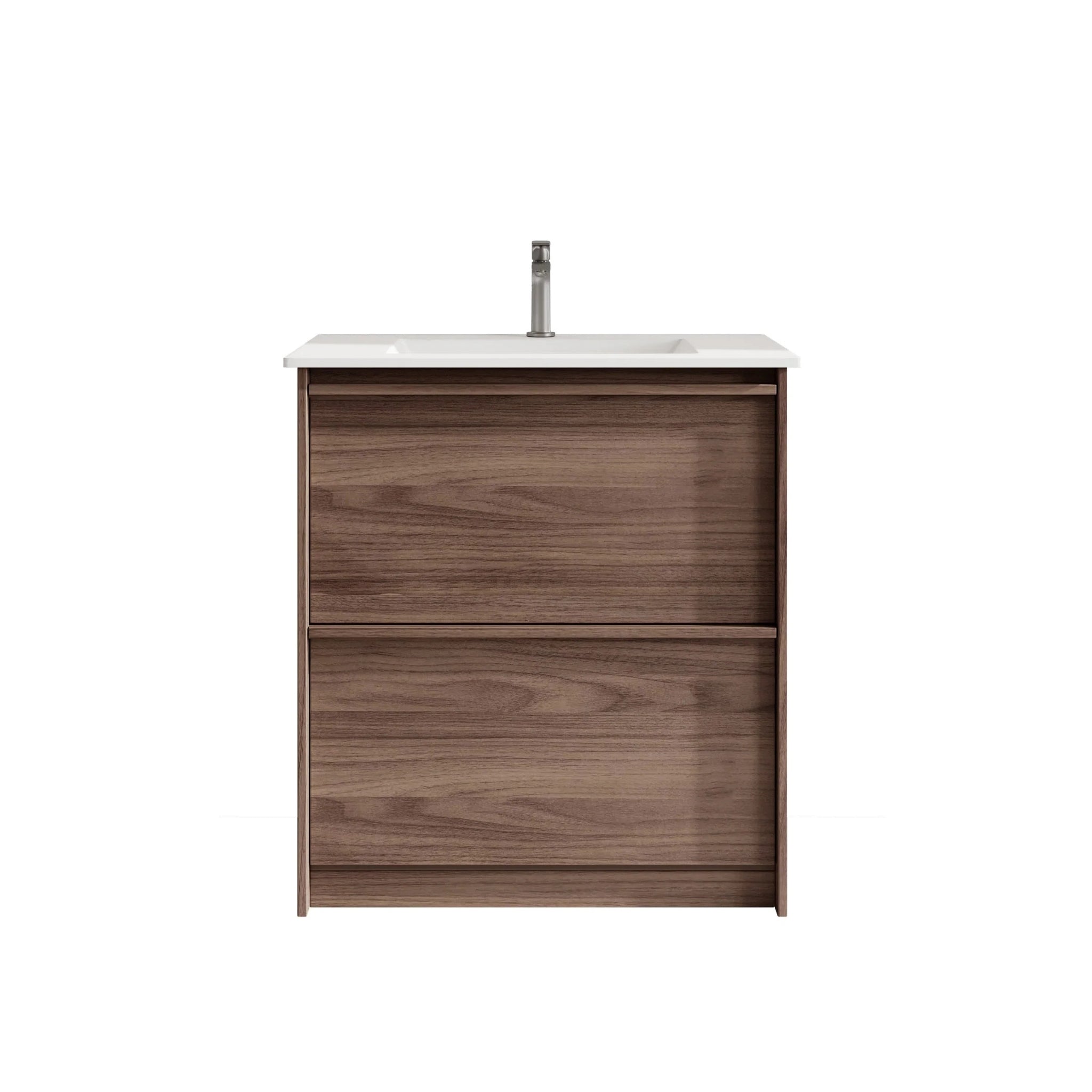MERCIO BELLA NOTAIO WALNUT 750MM SINGLE BOWL FLOOR STANDING VANITY