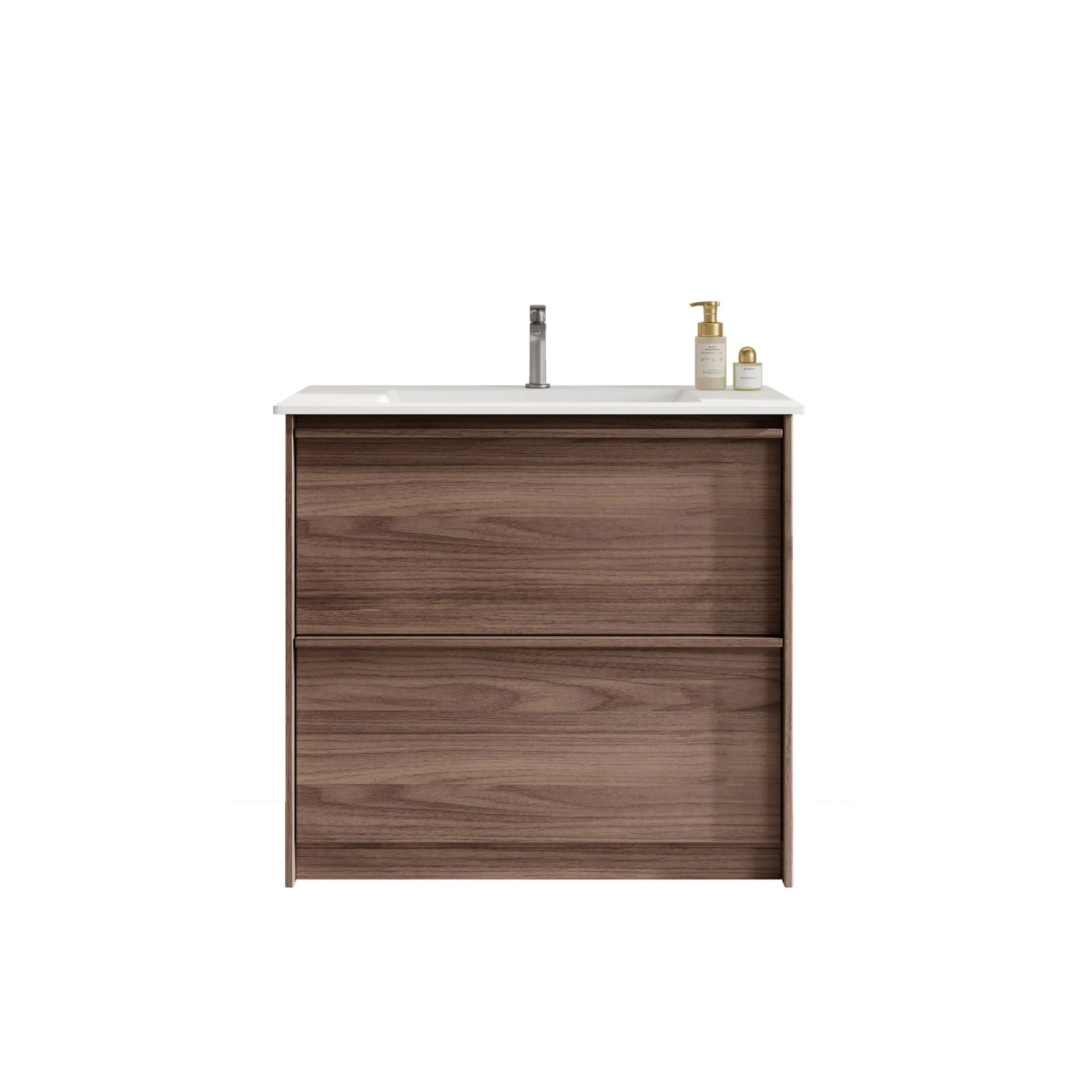 MERCIO BELLA NOTAIO WALNUT 900MM SINGLE BOWL FLOOR STANDING VANITY