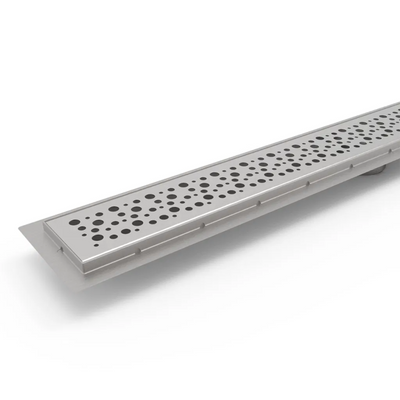 BELLA VISTA ZENON R-PATTERN SHOWER GRATE STAINLESS STEEL (AVAILABLE IN MULTIPLE SIZES)