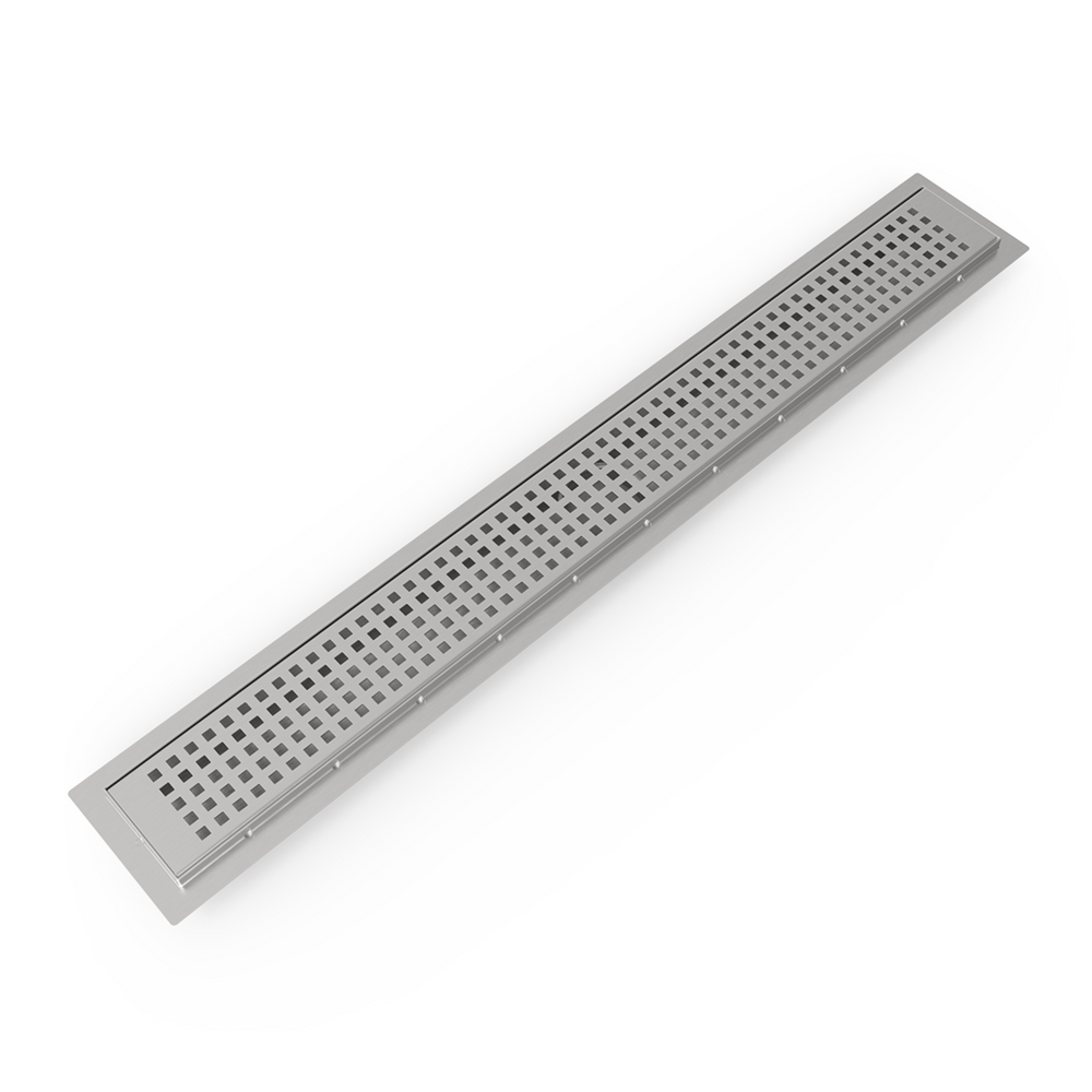 BELLA VISTA ZENON SQUARE PATTERN SHOWER GRATE STAINLESS STEEL (AVAILABLE IN MULTIPLE SIZES)