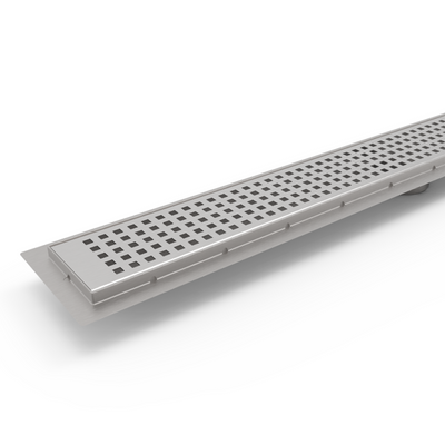 BELLA VISTA ZENON SQUARE PATTERN SHOWER GRATE STAINLESS STEEL (AVAILABLE IN MULTIPLE SIZES)