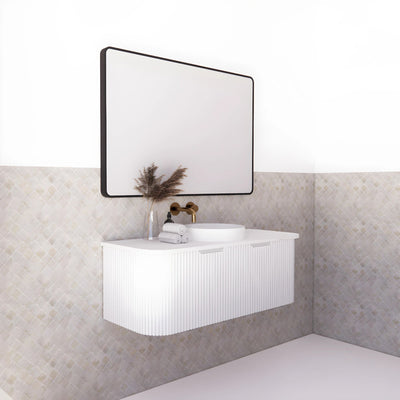 RIVA BERGEN MATTE WHITE 1200MM SINGLE BOWL WALL HUNG VANITY