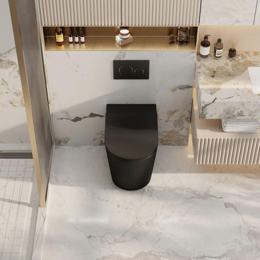MERCIO BERLIN99 QUIET FLUSH WALL FACED FLOOR PAN MATTE BLACK