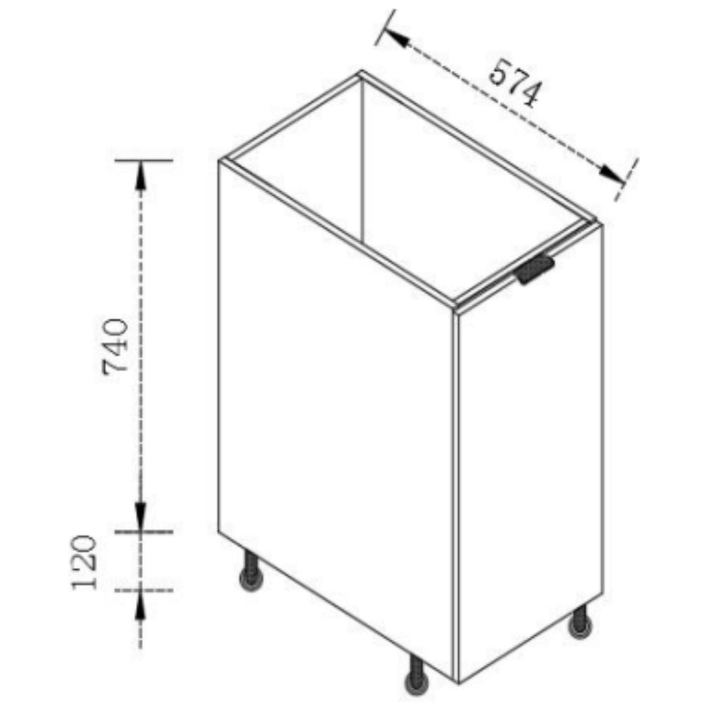 VITO CUSTOM SINGLE DOOR CUPBOARD FLOOR STANDING KITCHEN CABINET (MULTIPLE SIZES AVAILABLE)
