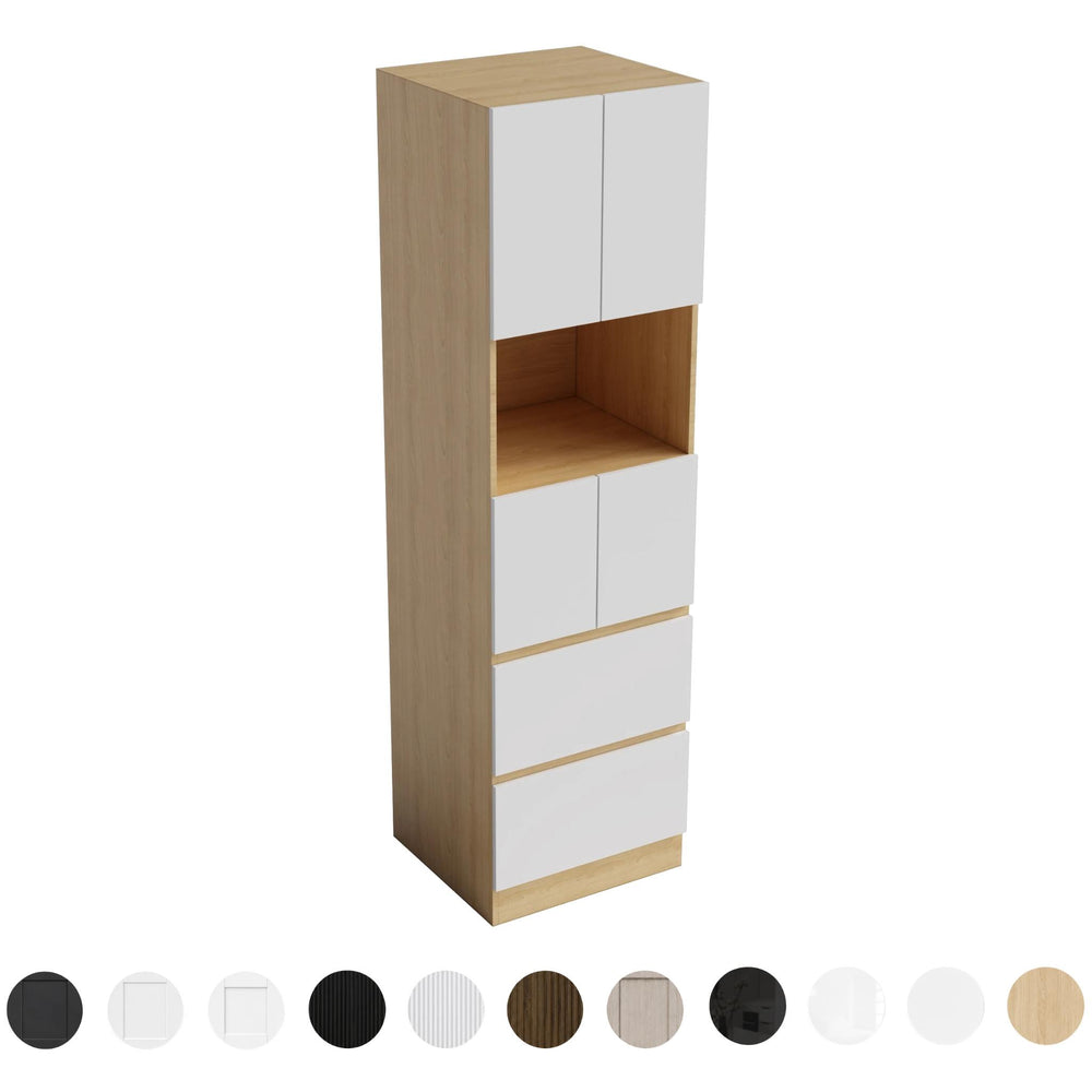 VITO CUSTOM PANTRY DOUBLE DOOR FLOOR STANDING TALL KITCHEN CABINET 600MM