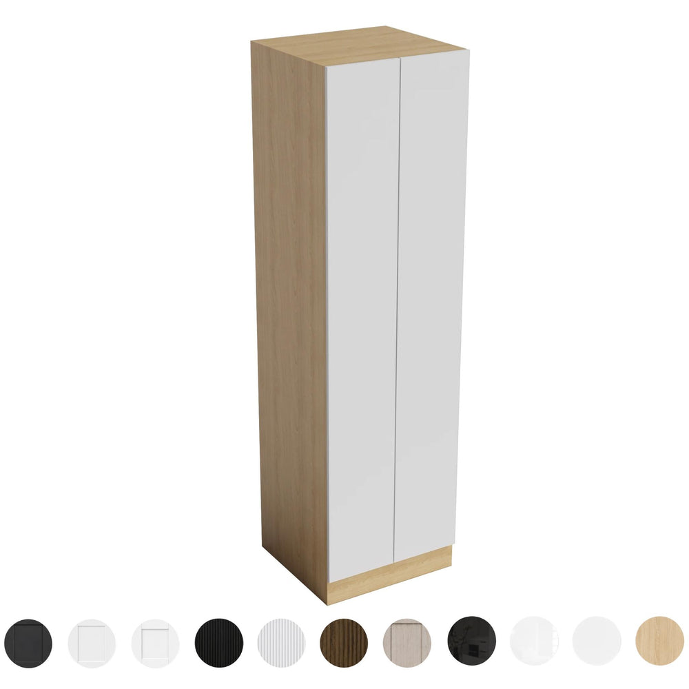 VITO CUSTOM PANTRY FINGER-PULL DOUBLE DOOR FLOOR STANDING TALL KITCHEN CABINET 600MM