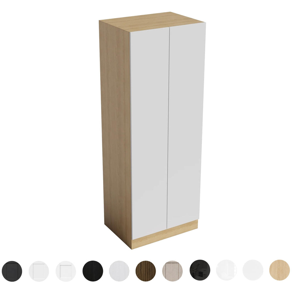 VITO CUSTOM PANTRY FINGER-PULL DOUBLE DOOR FLOOR STANDING TALL KITCHEN CABINET 800MM
