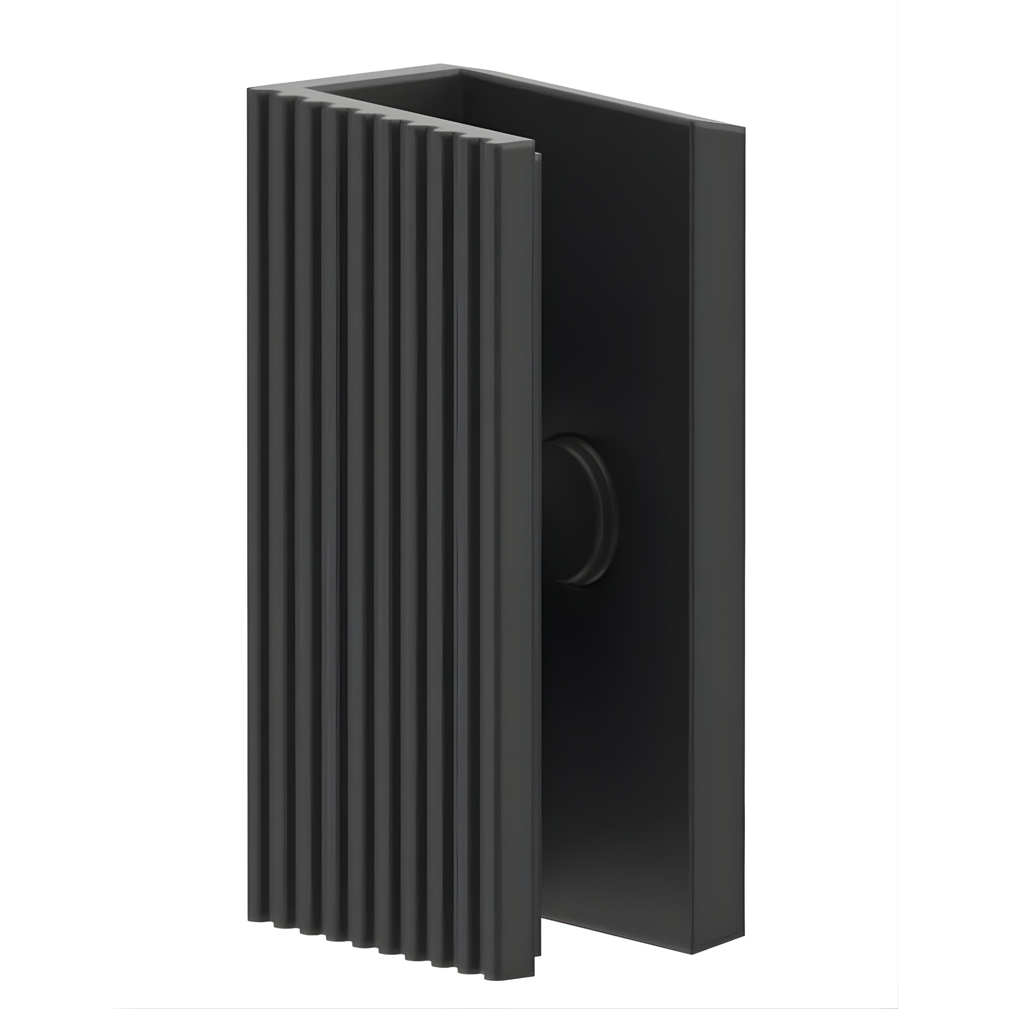BELLA VISTA FLUTED SHOWER SCREEN WALL BRACKET BLACK
