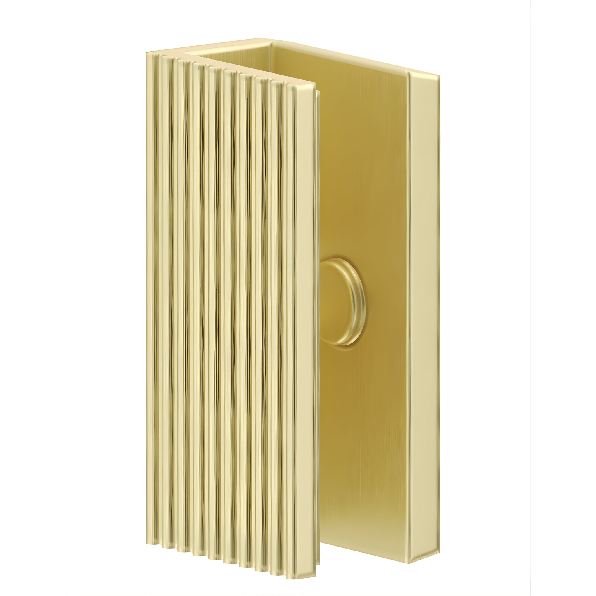 BELLA VISTA FLUTED SHOWER SCREEN WALL BRACKET FRENCH GOLD