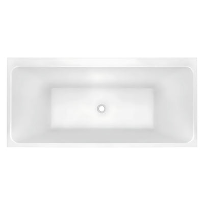 DECINA BIANCO FREESTANDING BACK TO WALL BATHTUB GLOSS WHITE (AVAILABLE IN 1400MM, 1500MM AND 1700MM)