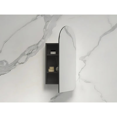 INFINITY BIANCO SEMI MATTE BLACK SHAVING CABINET 550X900MM