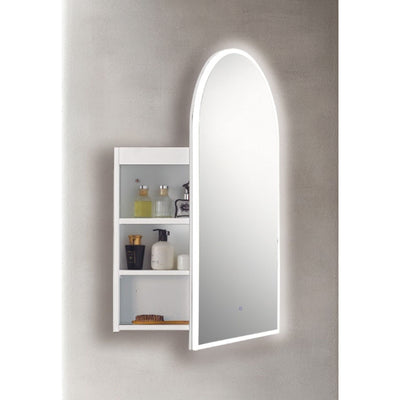 INFINITY BIANCO MATTE WHITE LED SHAVING CABINET 550X900MM