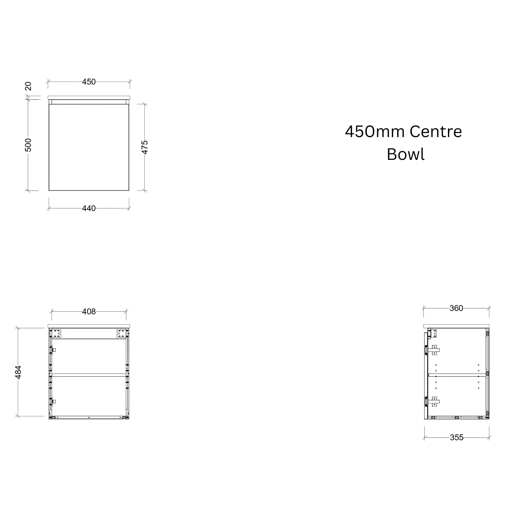 TIMBERLINE BILLIE SPACE SAVING CUSTOM WALL HUNG VANITY (ALL SIZING)