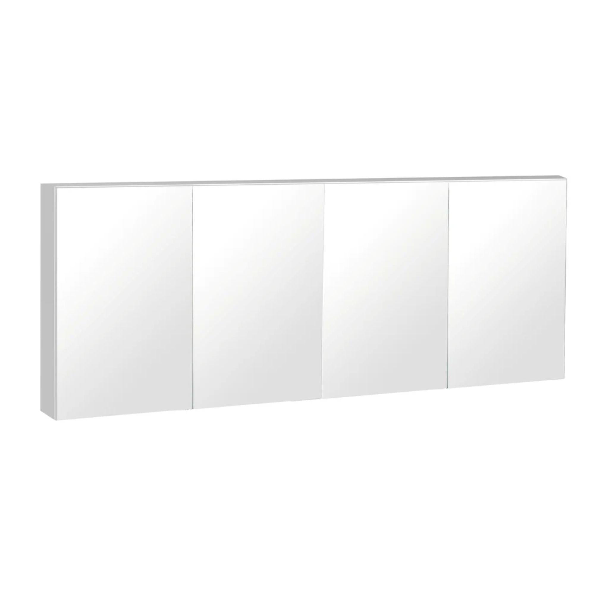 MERCIO BIANCA GLOSS WHITE MDF SHAVING CABINET 1500X720MM