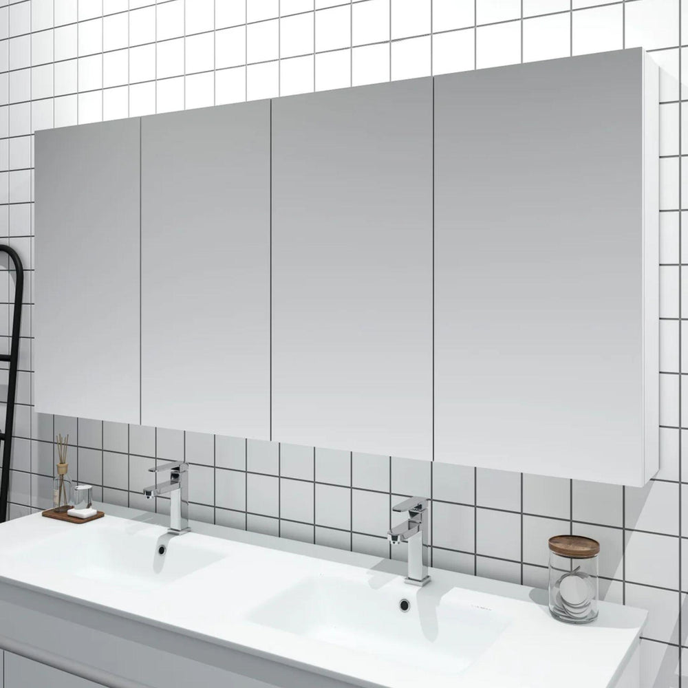 MERCIO BIANCA GLOSS WHITE MDF SHAVING CABINET 1500X720MM