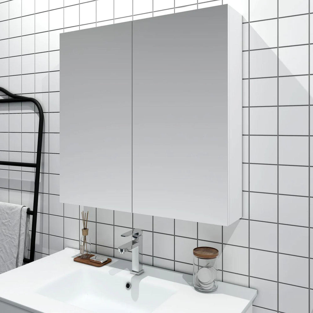 MERCIO BIANCA GLOSS WHITE PVC SHAVING CABINET 750X720MM