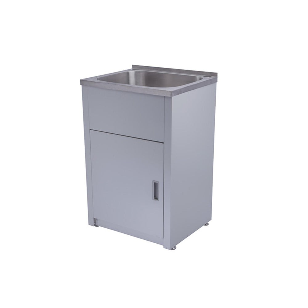 LUKKA 30L LAUNDRY CABINET AND STAINLESS STEEL TUB 560MM CHROME