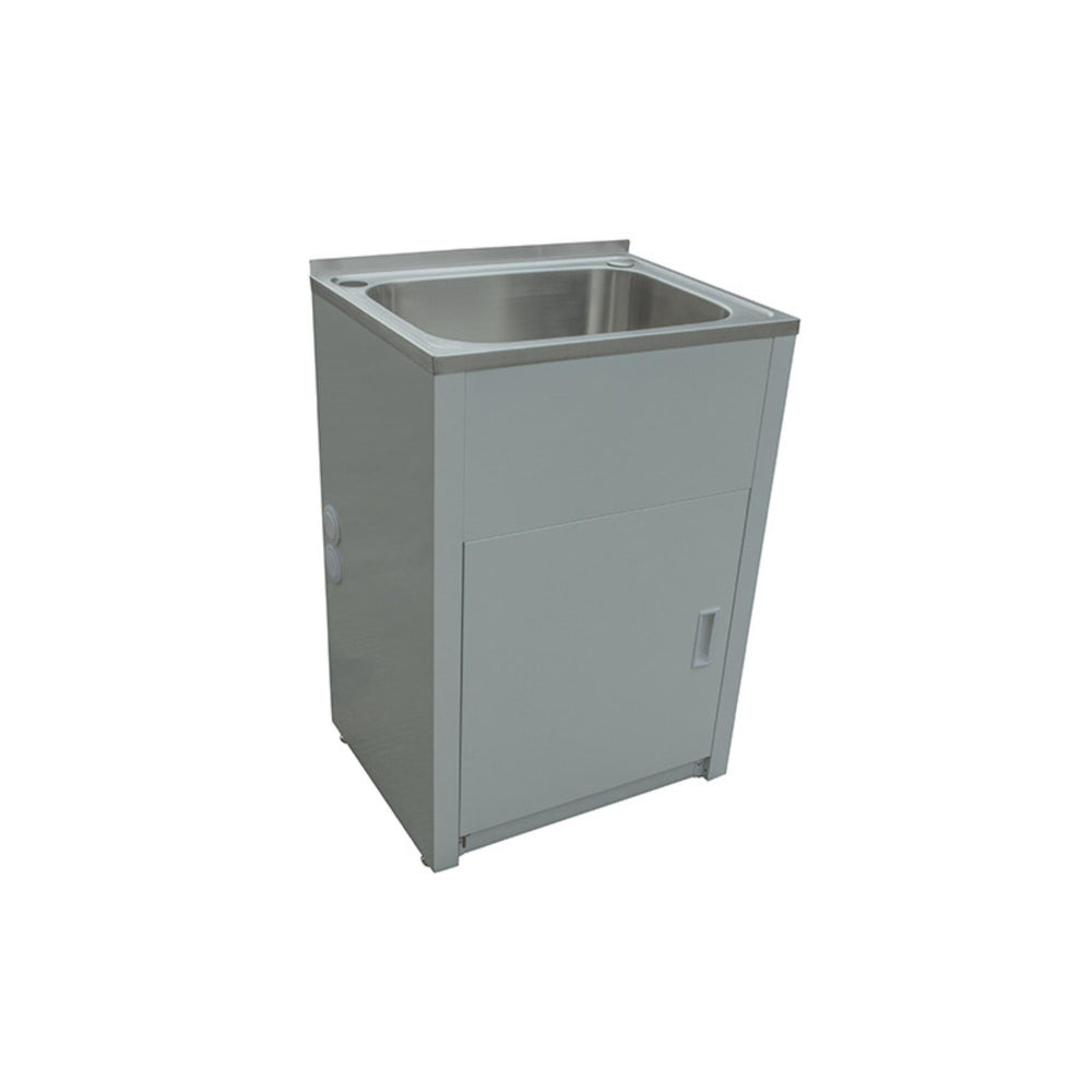 LUKKA 45L LAUNDRY CABINET AND STAINLESS STEEL TUB 610MM CHROME