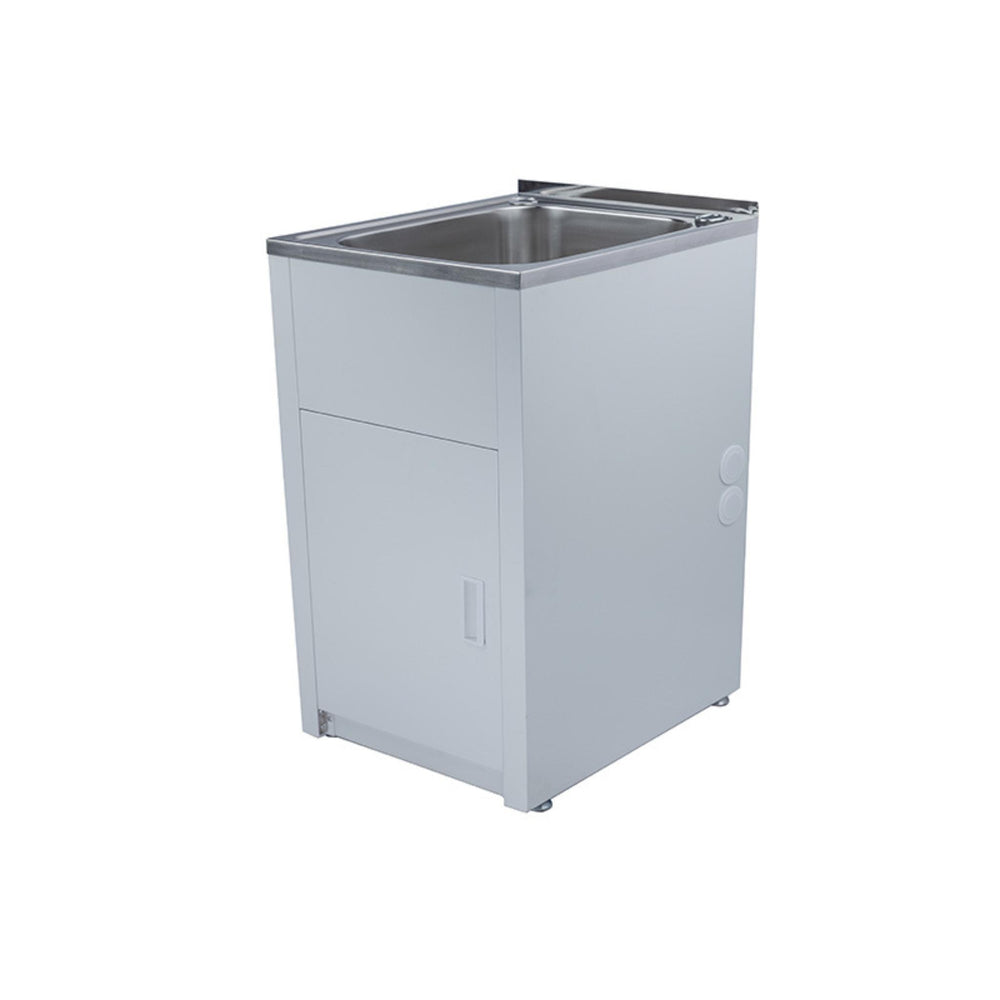 LUKKA 45L LAUNDRY CABINET AND STAINLESS STEEL TUB 510MM CHROME