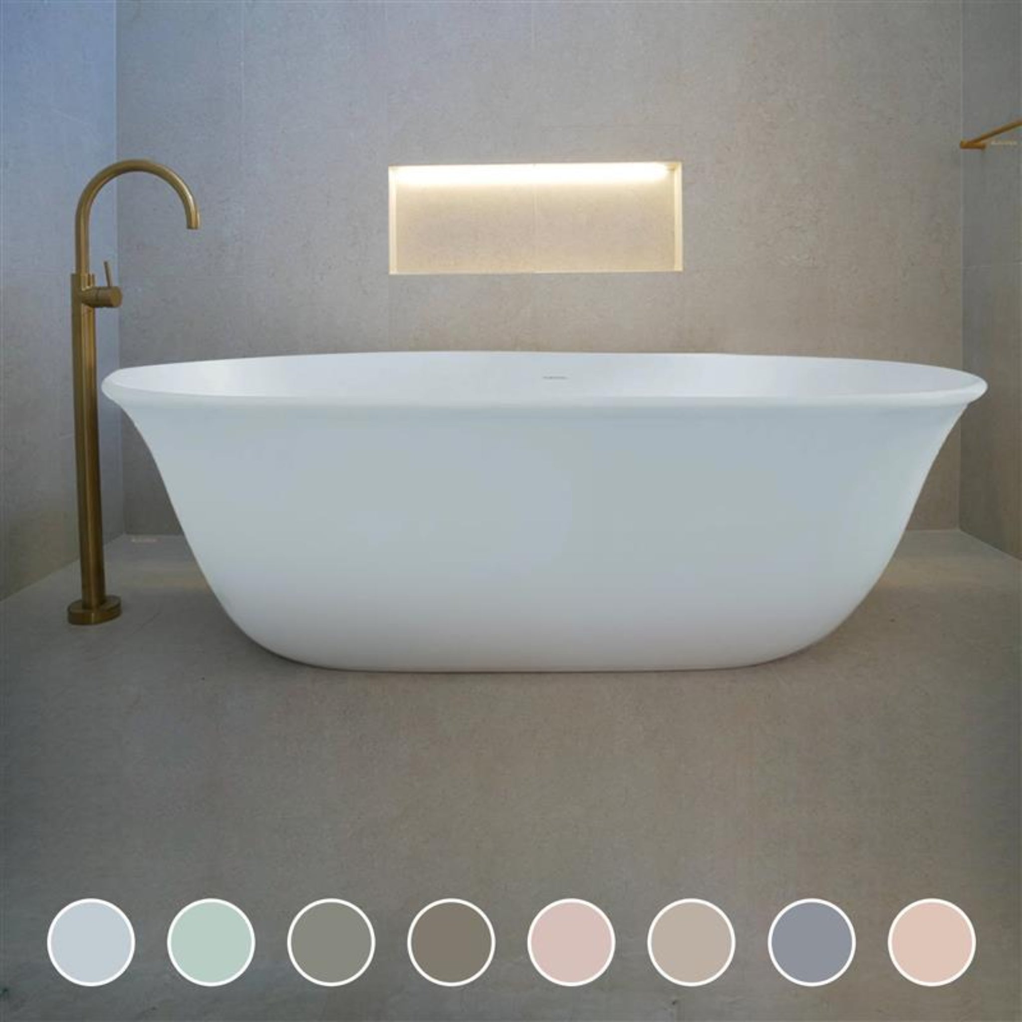 TURNER HASTINGS BLANCHE TITANCAST SOLID SURFACE FREESTANDING BATHTUB SPECIAL FINISH 1628MM