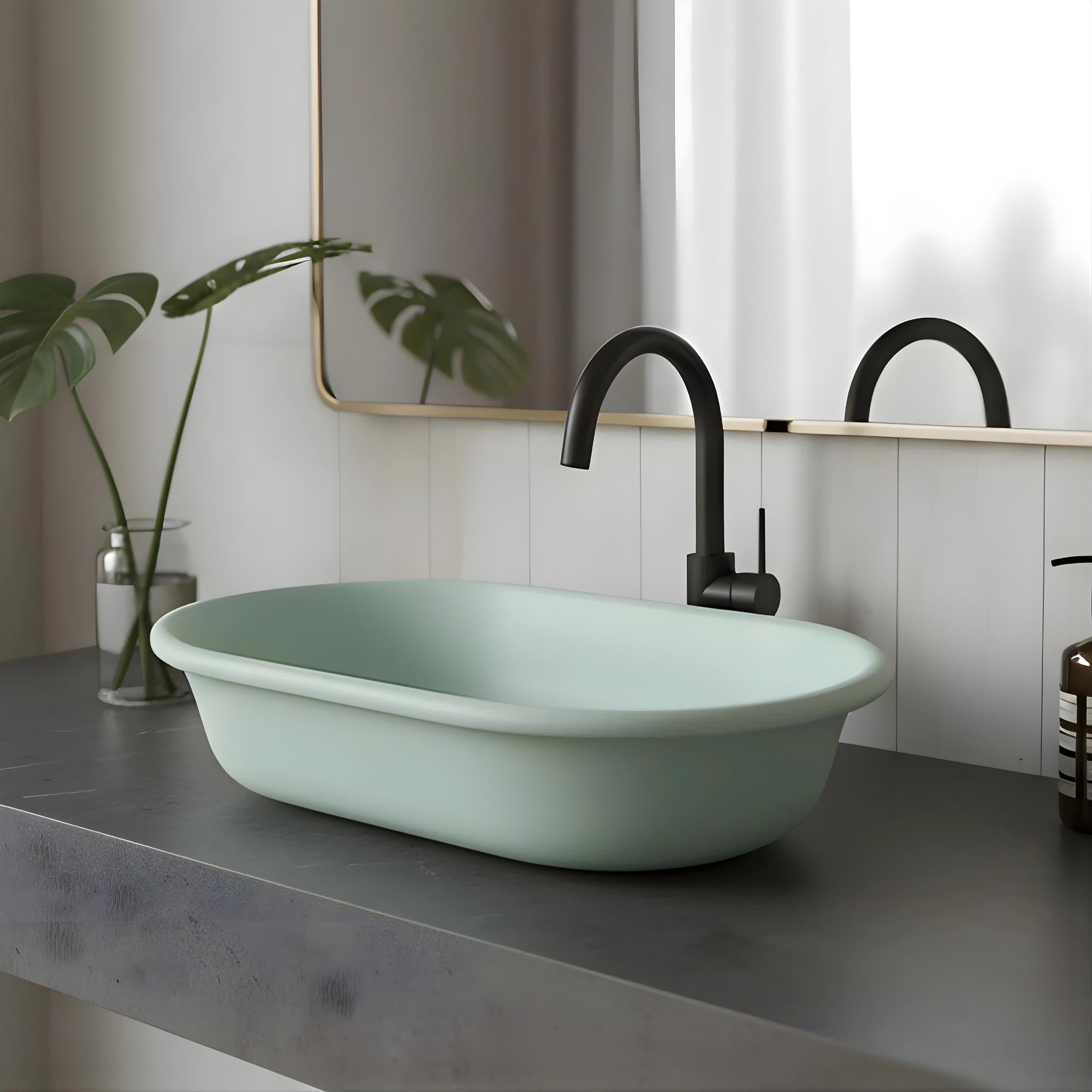 TURNER HASTINGS BLANCHE TITANCAST HANDCRAFTED ABOVE COUNTER BASIN SPECIAL FINISH 530MM