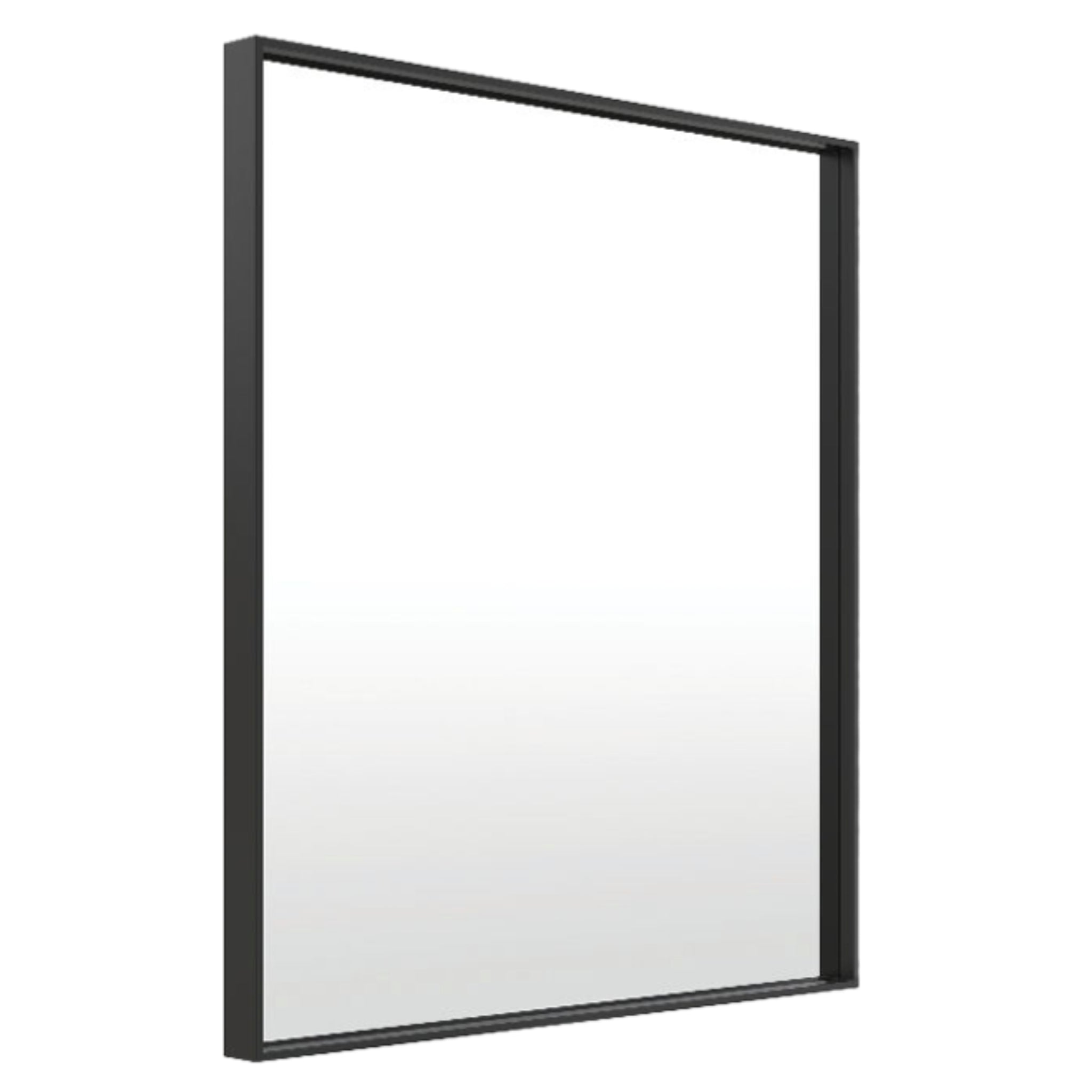 THERMOGROUP ABLAZE SQUARE BLACK FRAME MIRROR WITH DEMISTER 750MM