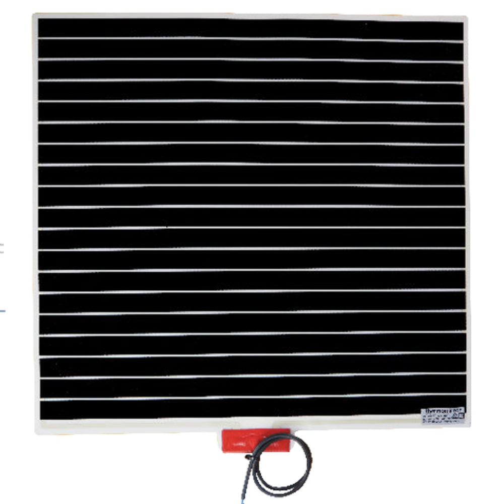 THERMOGROUP ABLAZE SQUARE BLACK FRAME MIRROR WITH DEMISTER 750MM