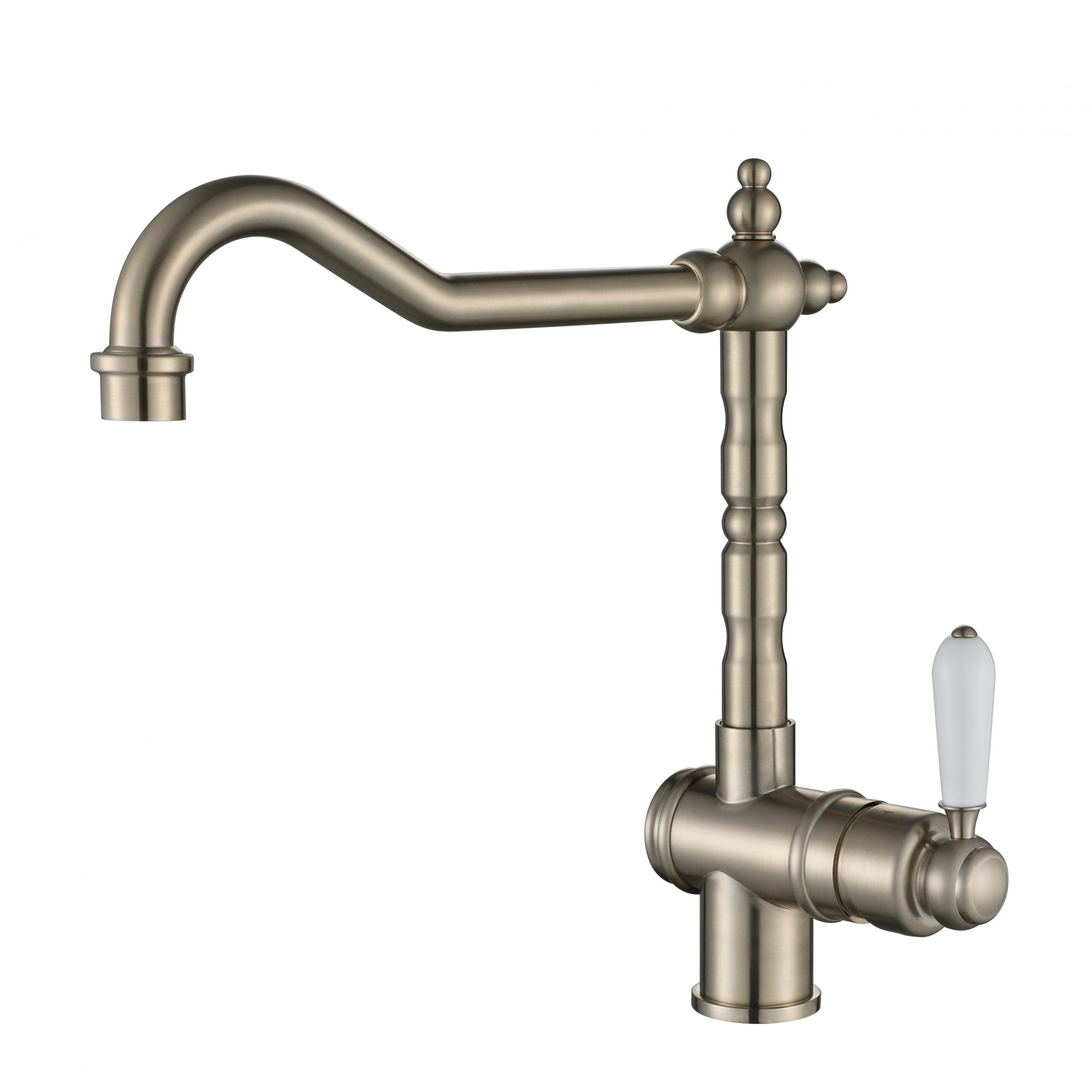 MODERN NATIONAL BORDEAUX KITCHEN MIXER 292MM BRUSHED NICKEL