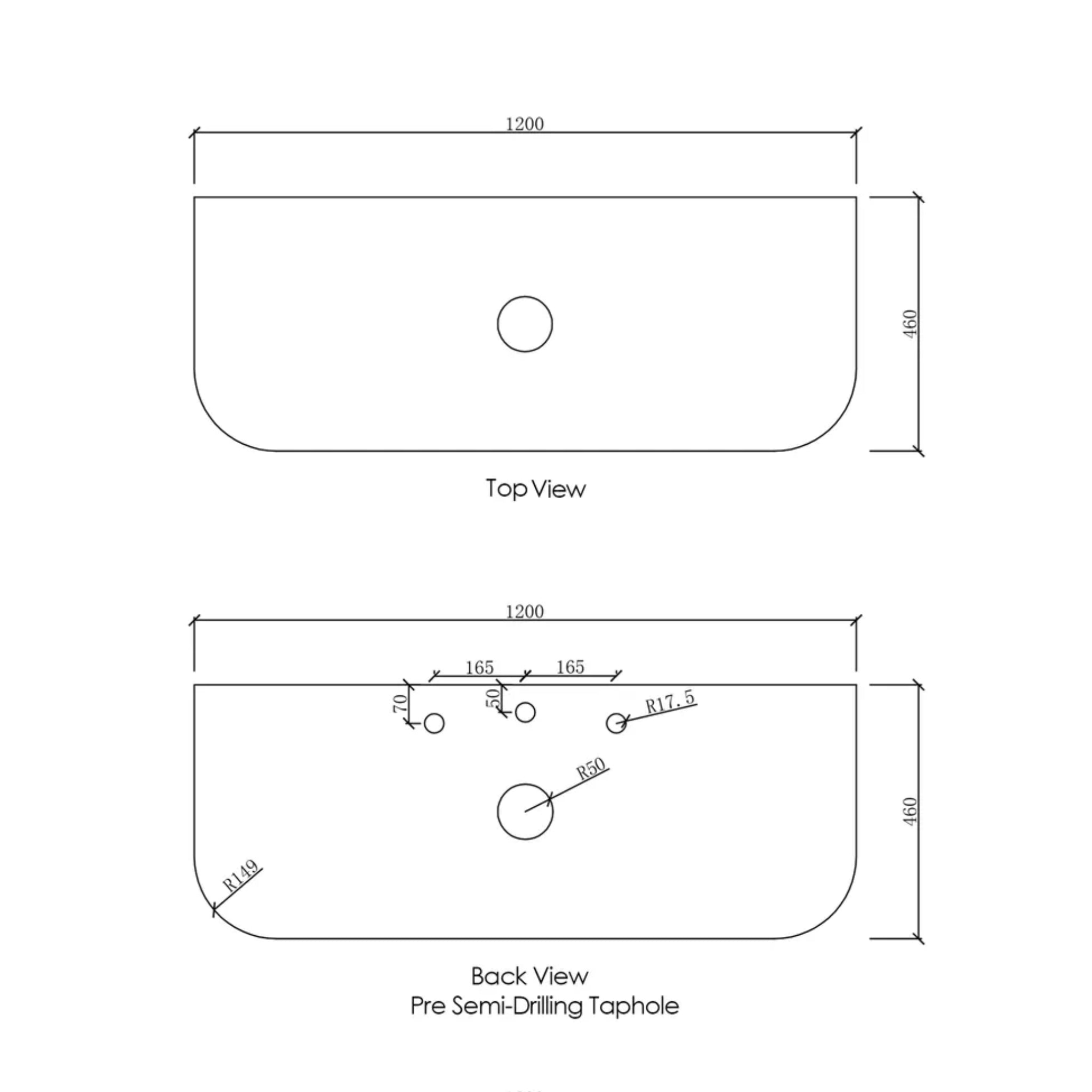 OTTI BONDI WOODLAND OAK FLUTED 1200MM CURVE SINGLE BOWL WALL HUNG VANITY