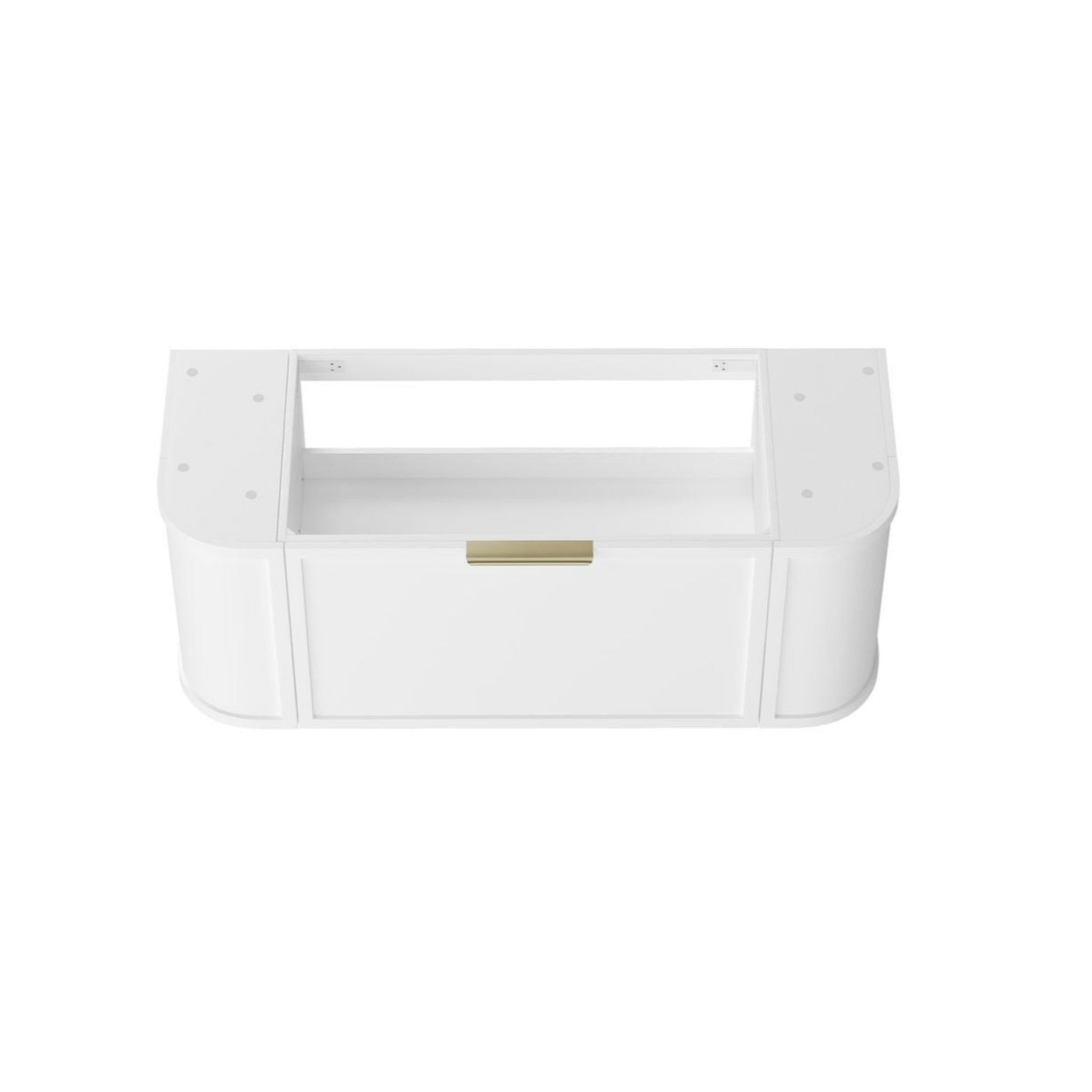 OTTI HAMPSHIRE SATIN WHITE 1200MM CURVE SINGLE BOWL WALL HUNG VANITY