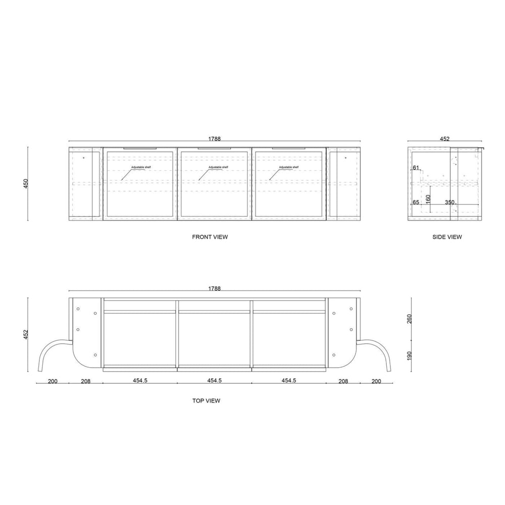 OTTI HAMPSHIRE SATIN WHITE 1800MM CURVE DOUBLE BOWL WALL HUNG VANITY