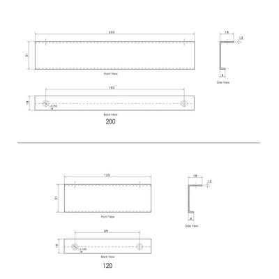 OTTI BONDI HANDLE 120MM MATTE BLACK
