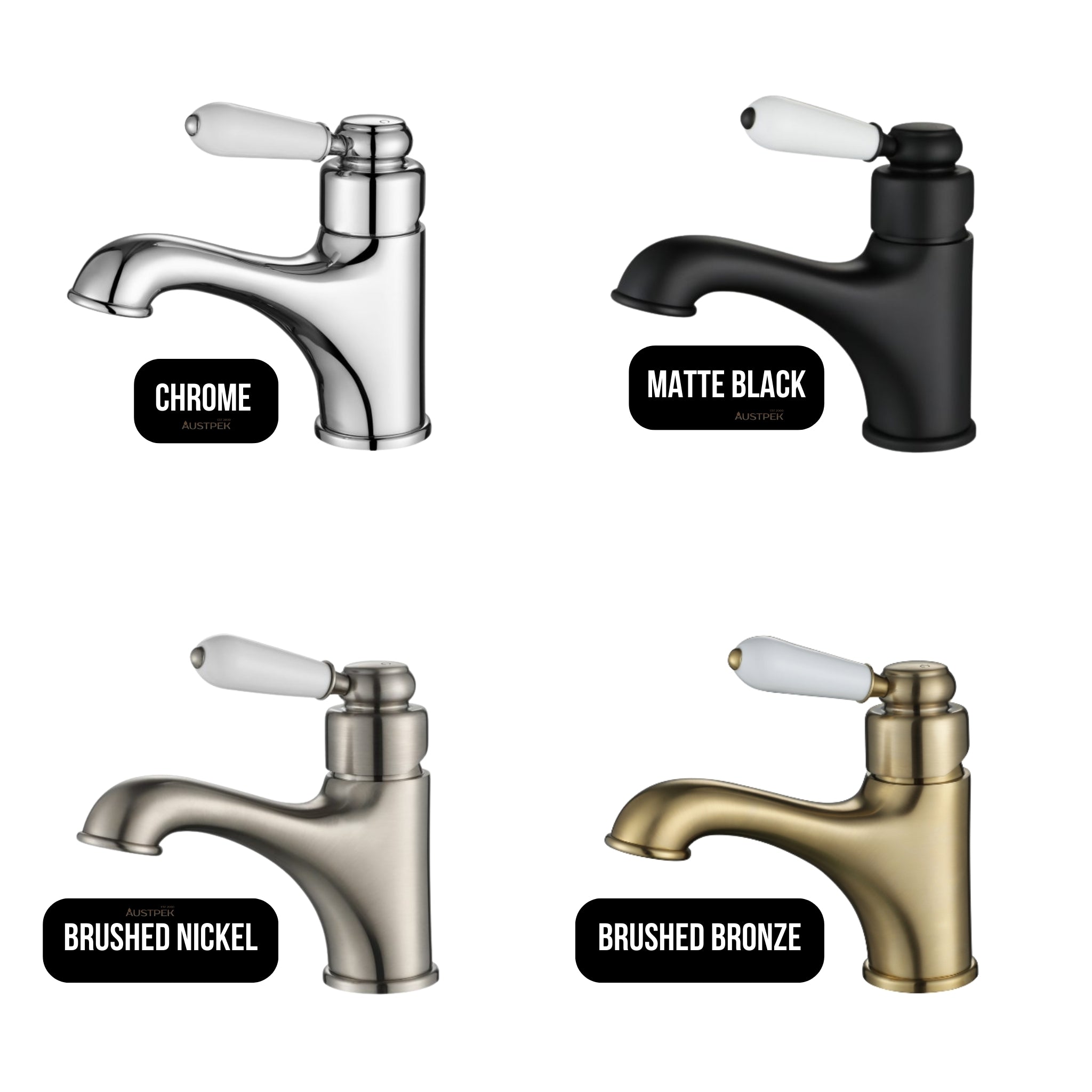 MODERN NATIONAL BORDEAUX BASIN MIXER 129MM BRUSHED NICKEL