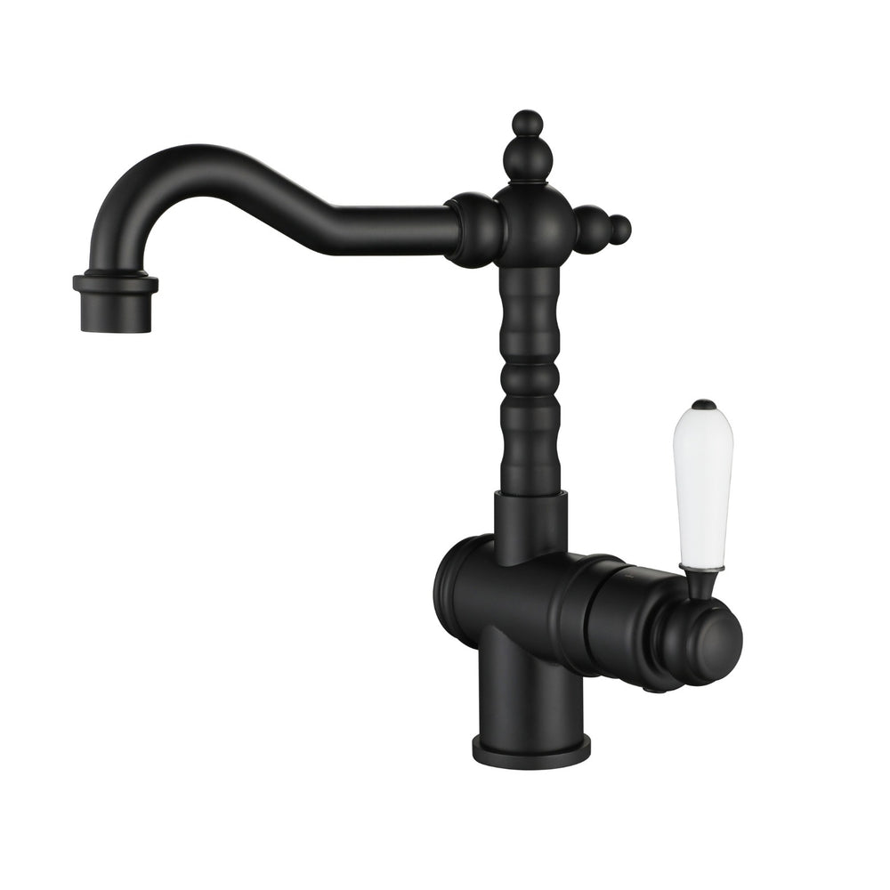 MODERN NATIONAL BORDEAUX HIGH RISE TALL BASIN MIXER 242MM MATTE BLACK