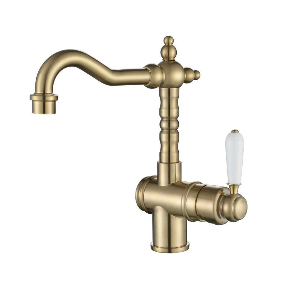 MODERN NATIONAL BORDEAUX HIGH RISE TALL BASIN MIXER 242MM BRUSHED BRONZE