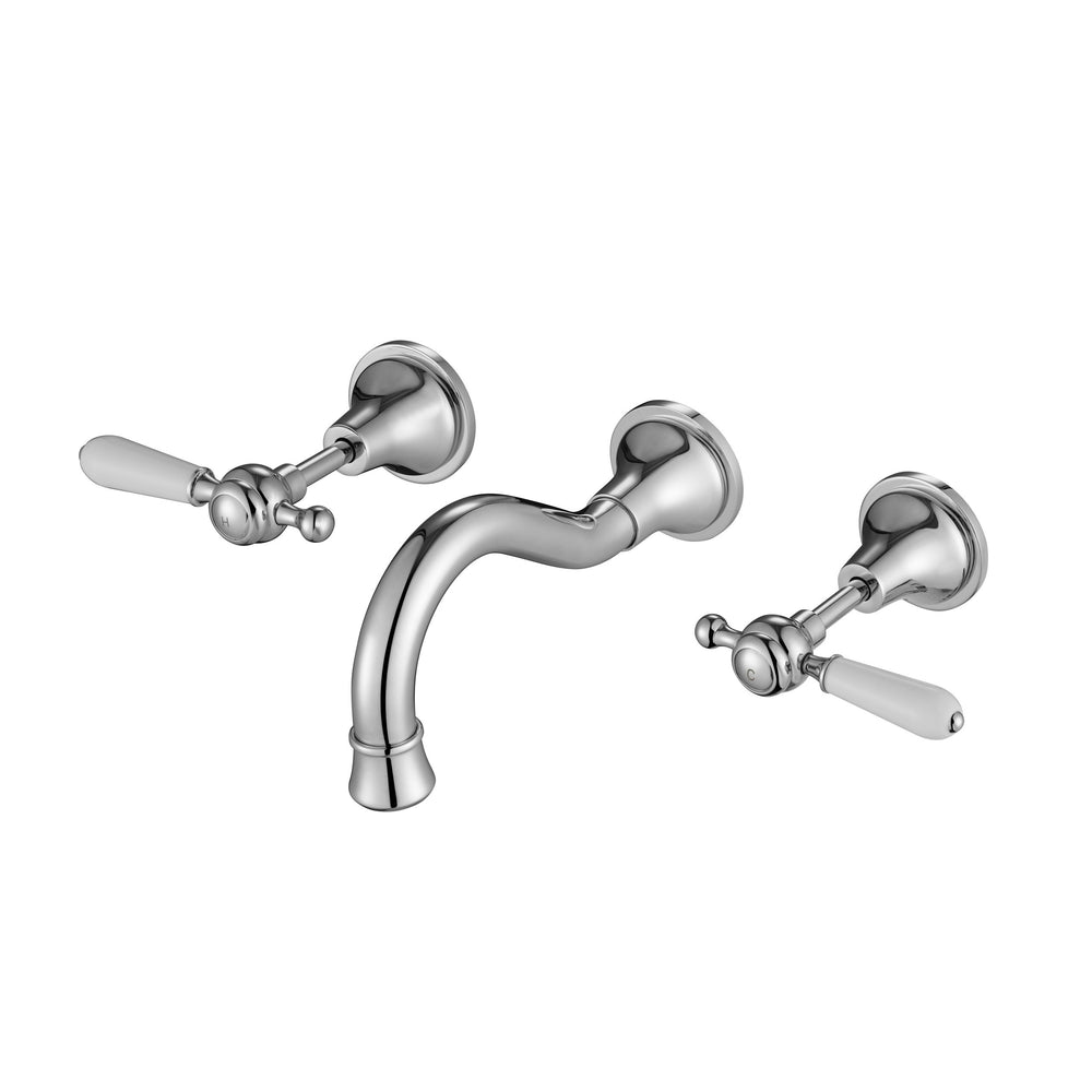 MODERN NATIONAL BORDEAUX WALL SPA AND SINK THREE PIECE SET 200MM CHROME
