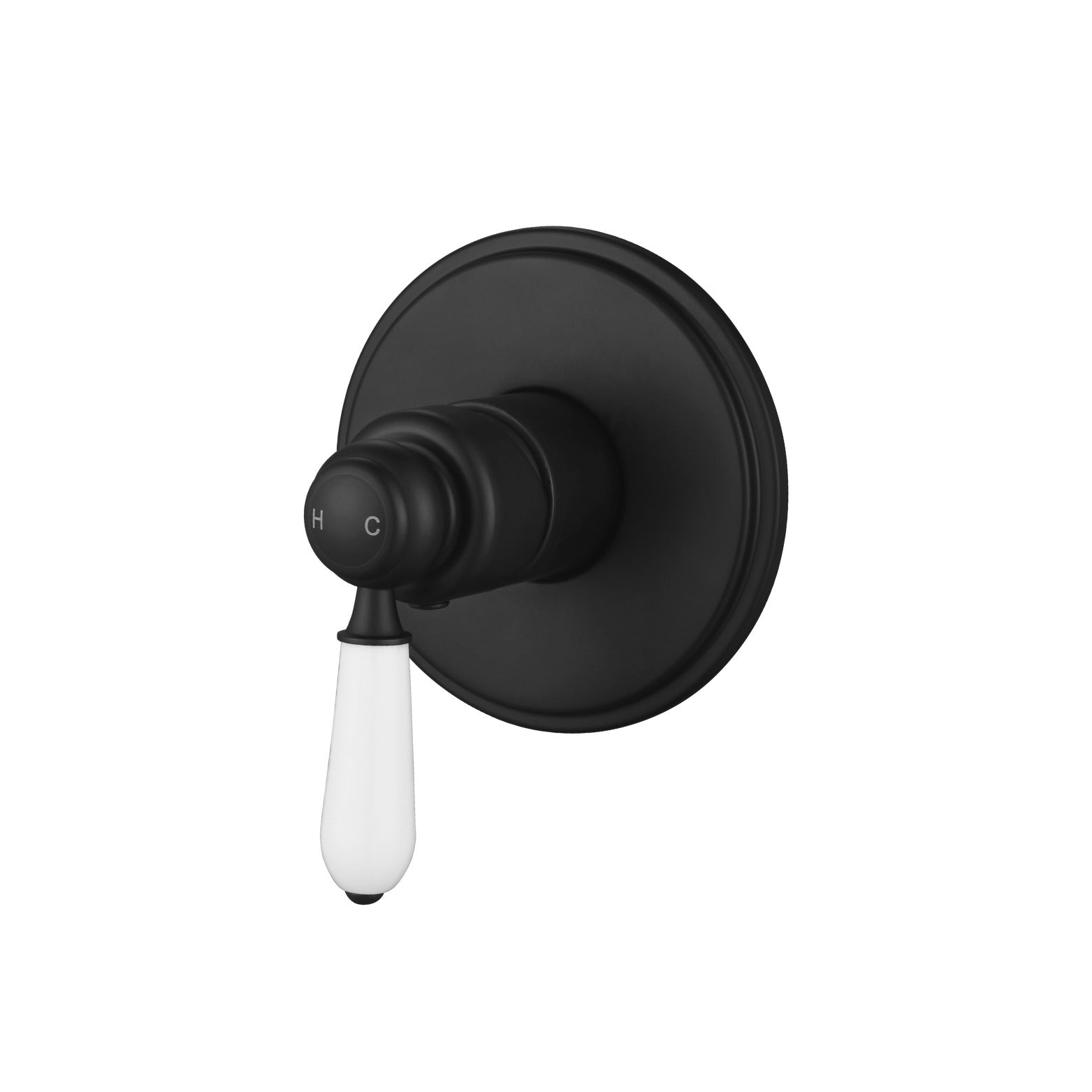MODERN NATIONAL BORDEAUX SHOWER MIXER TRIM KIT WITH UNIVERSAL BODY 115MM MATTE BLACK