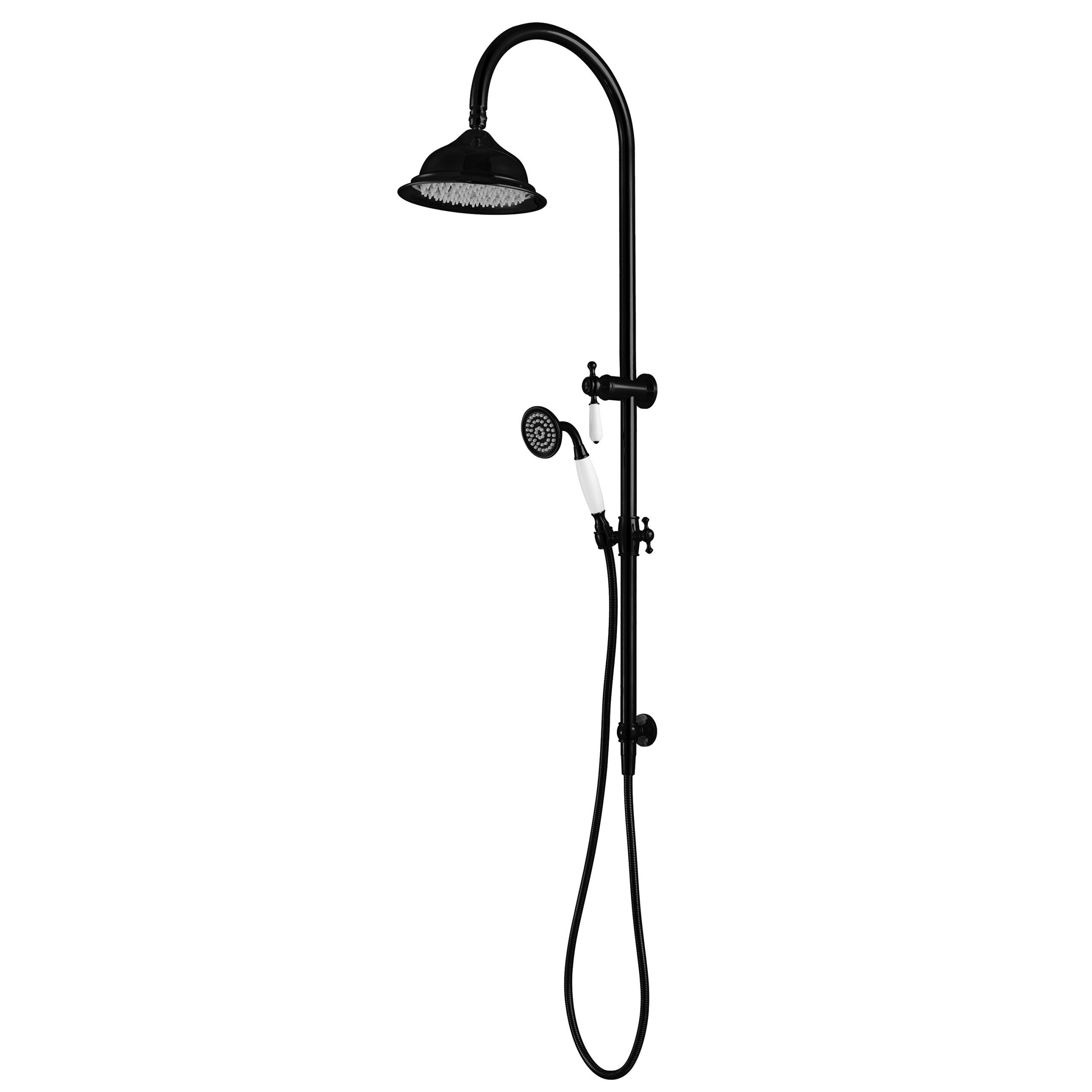 MODERN NATIONAL BORDEAUX SHOWER COLUMN SET MATTE BLACK